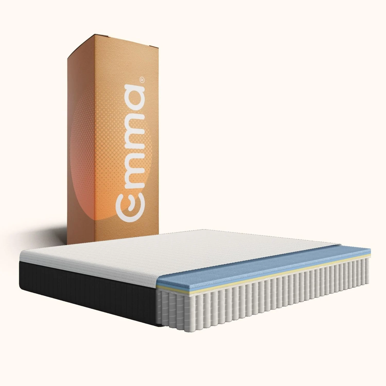 Emma Original Pro Matratze 160x200 cm – 27 cm Hybridmatratze mit 7-Zonen-Taschenfederkern, ThermoSync® Kühltechnologie & Waschbarer Matratzenbezug – atmungsaktive Komfortmatratze