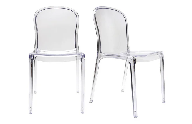 2 Design-Stühle Polycarbonat Transparent THALYSSE