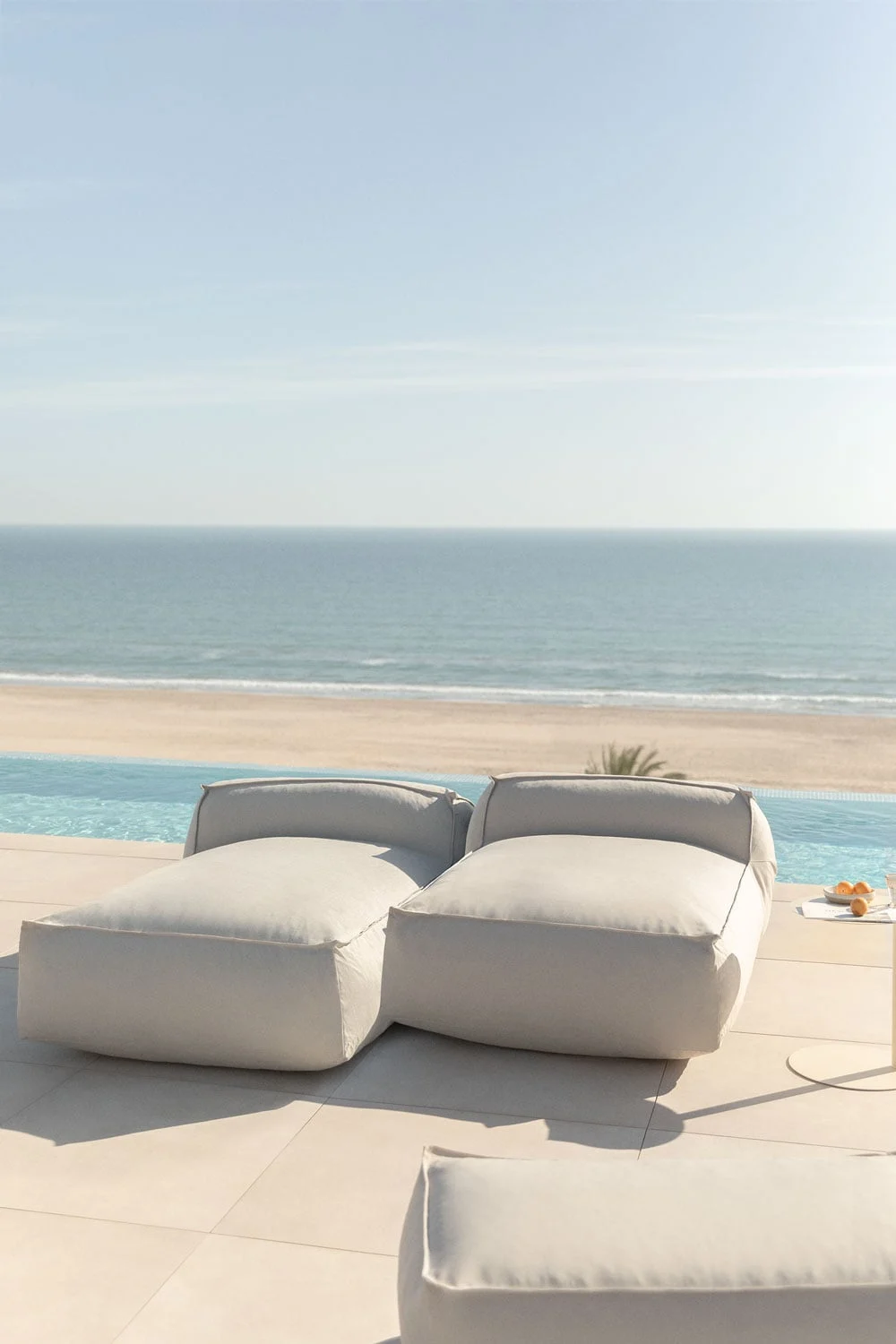 Modulares 2-teiliges Garten-Sofa mit Chaiselongue Dojans