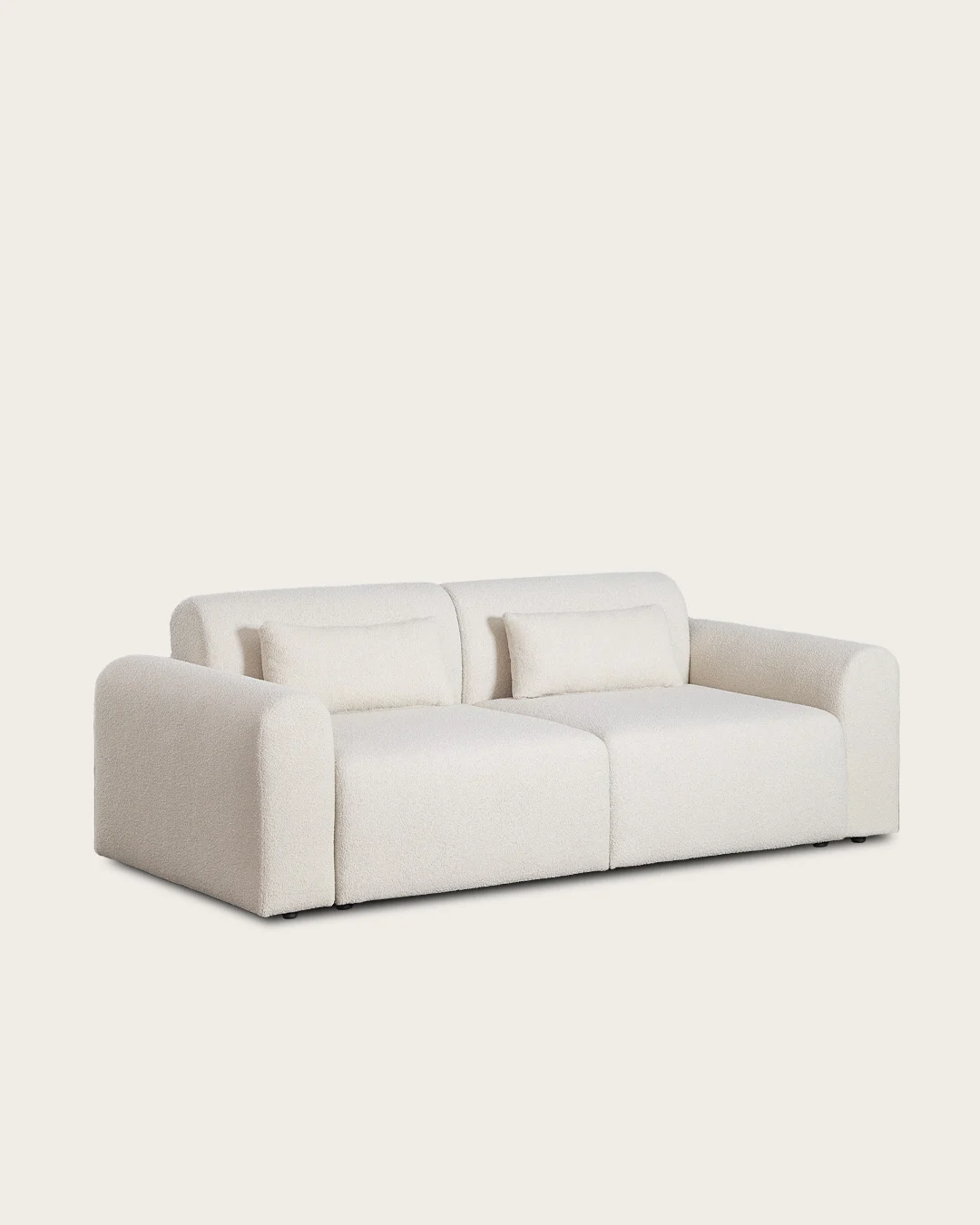 Zweiteiliges modulares Sofa aus Borjan-Lammfell