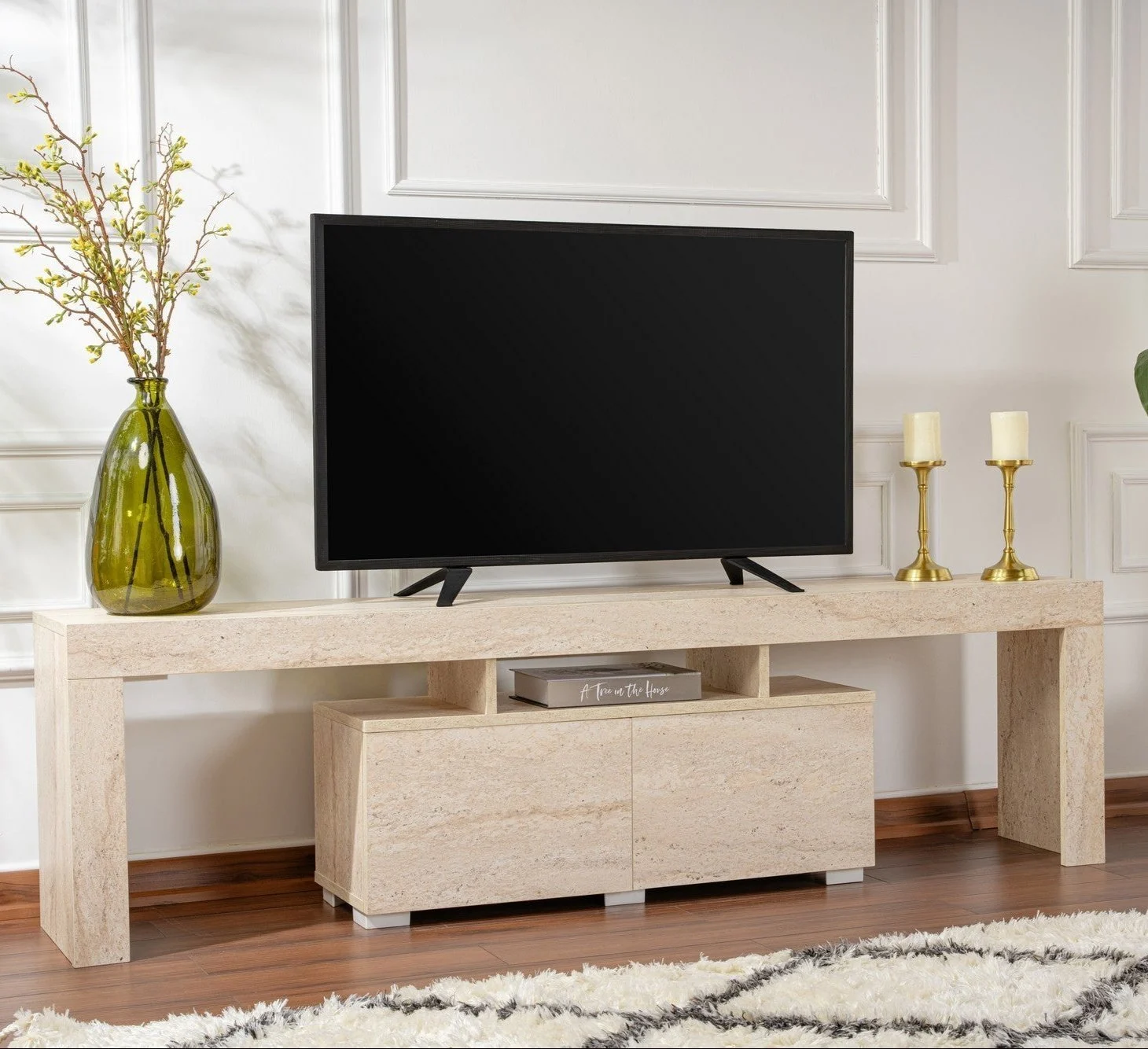 TV-Möbel Beige Melamin Vertex 50x180x31,3 cm