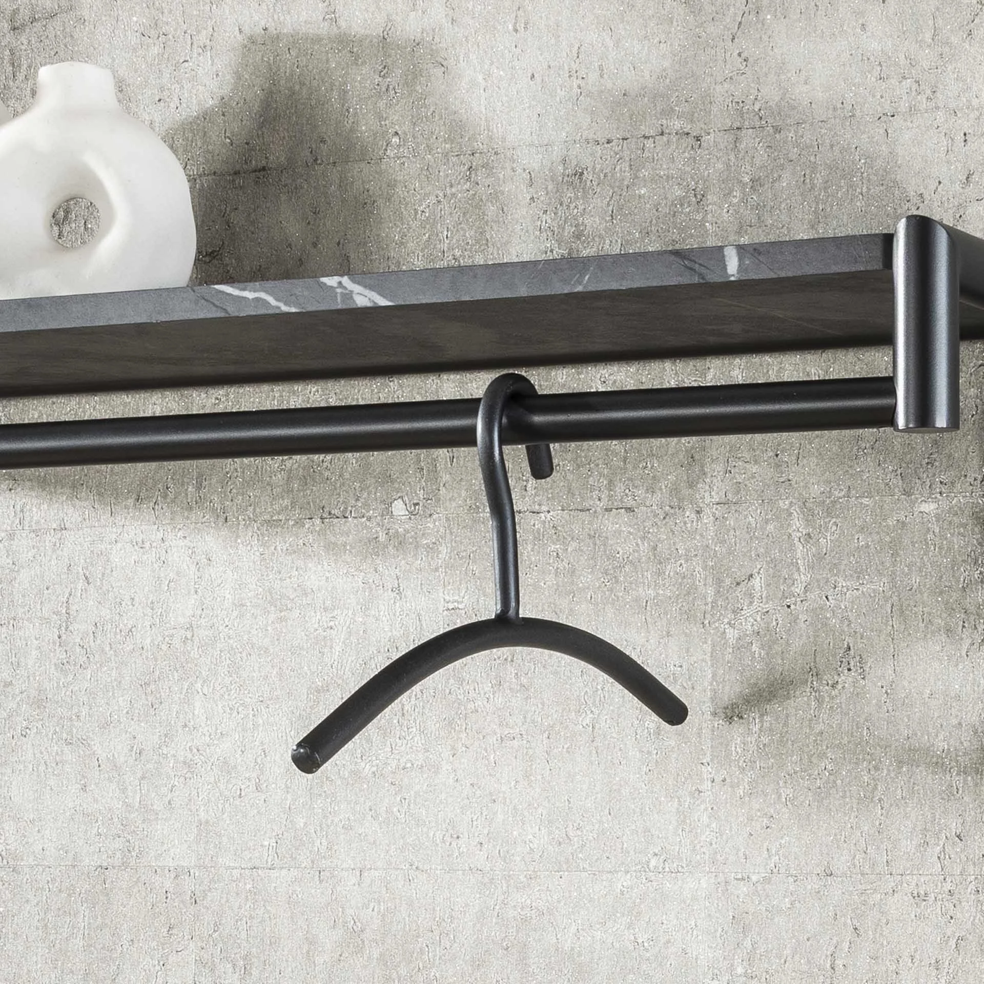 Kleiderbügel Gunmetal Rundrohr 45 cm