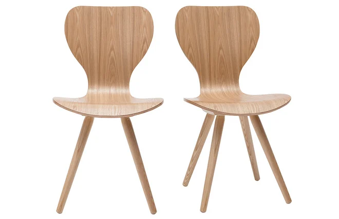 2er-Set Stühle aus Esche NORDECO