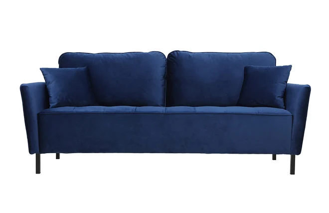 3-Sitzer-Sofa aus blauem Samt BEKA