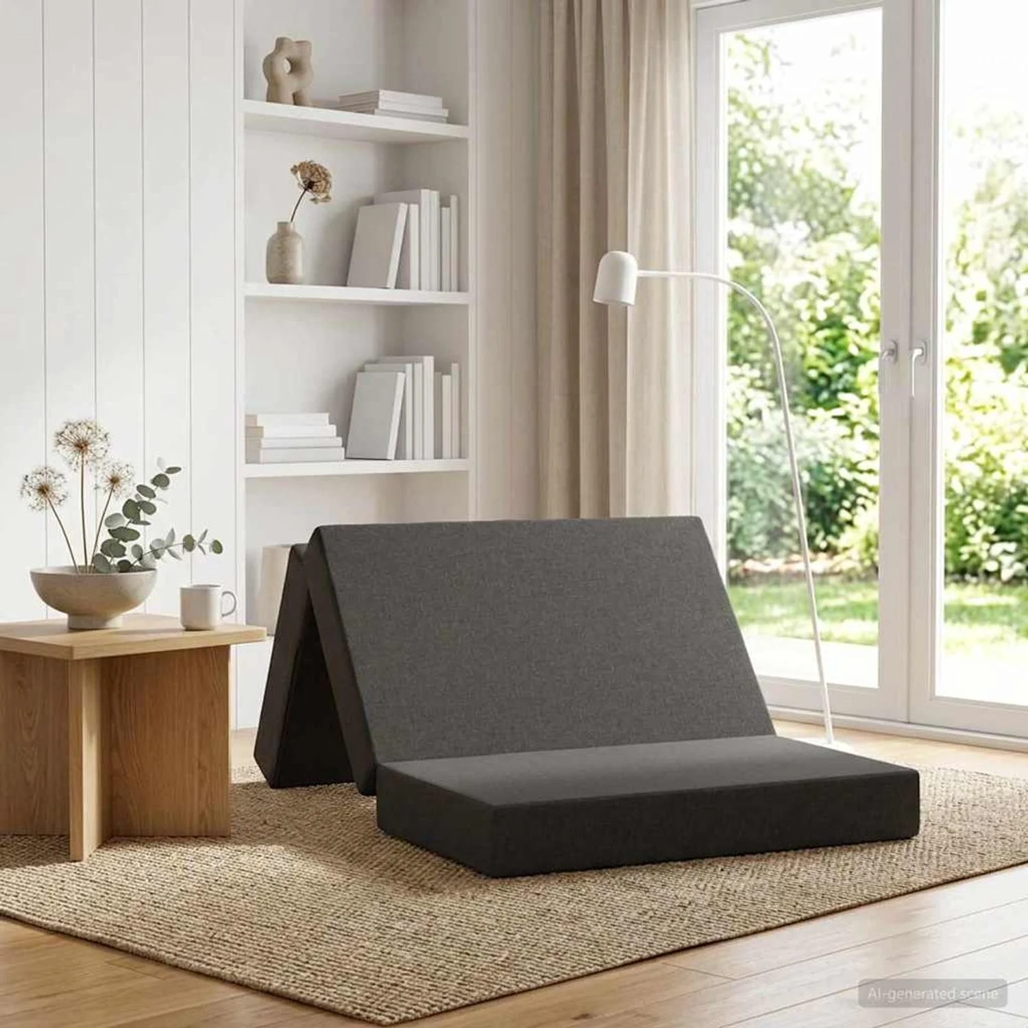 vidaXL Klappsofa Bett 100 x 67 x 45 cm Dunkelgrau 900197