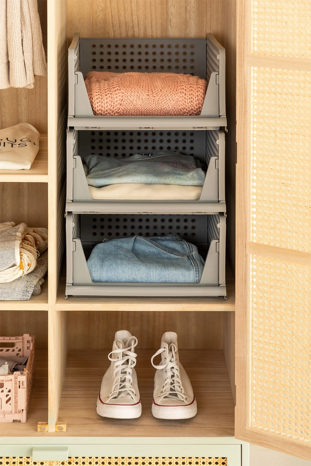 Set aus 3 Kleiderorganisatoren Evadin