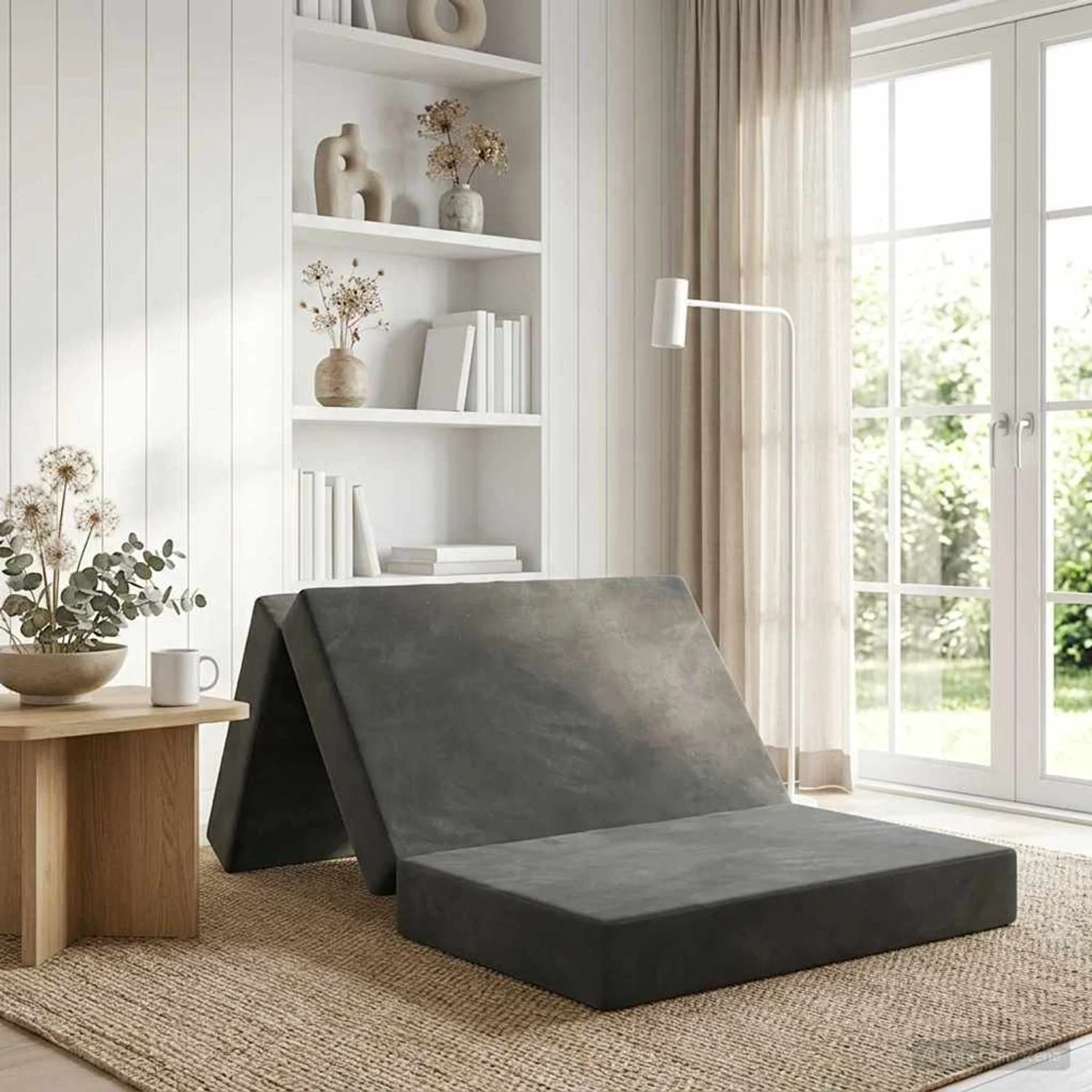 vidaXL Klappsofa Bett 90 x 67 x 45 cm Dunkelgrau 900192