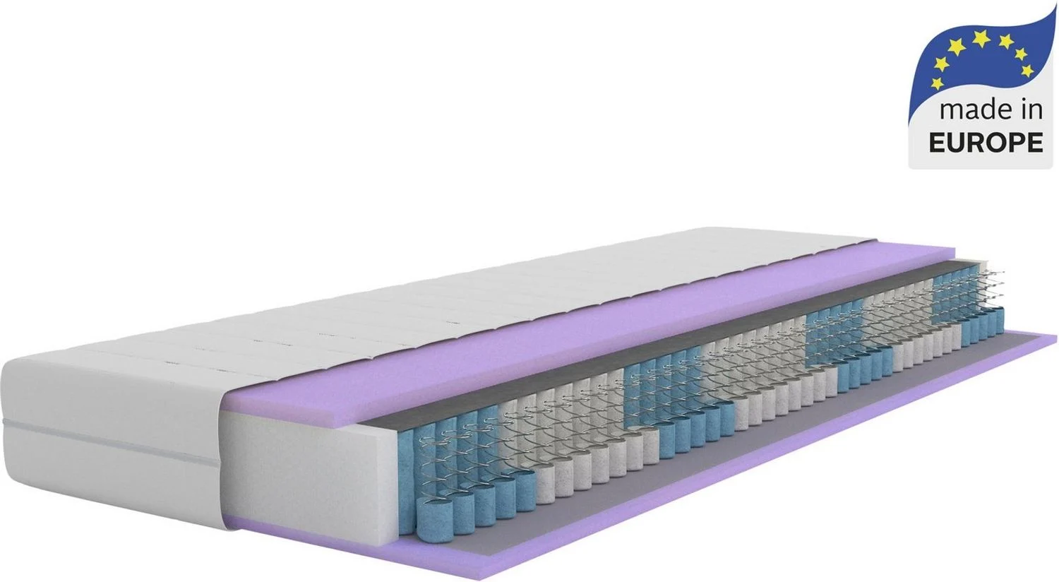 Taschenfederkernmatratze NEUHEIT: Sonet 20, 7 Zonen Matratze 90x200 cm, 140x200 cm & mehr, OTTO home, 20 cm hoch, Wendematratze H2/H3/H4, ergonomisch, 1000 Federn (bei 100x200 cm)