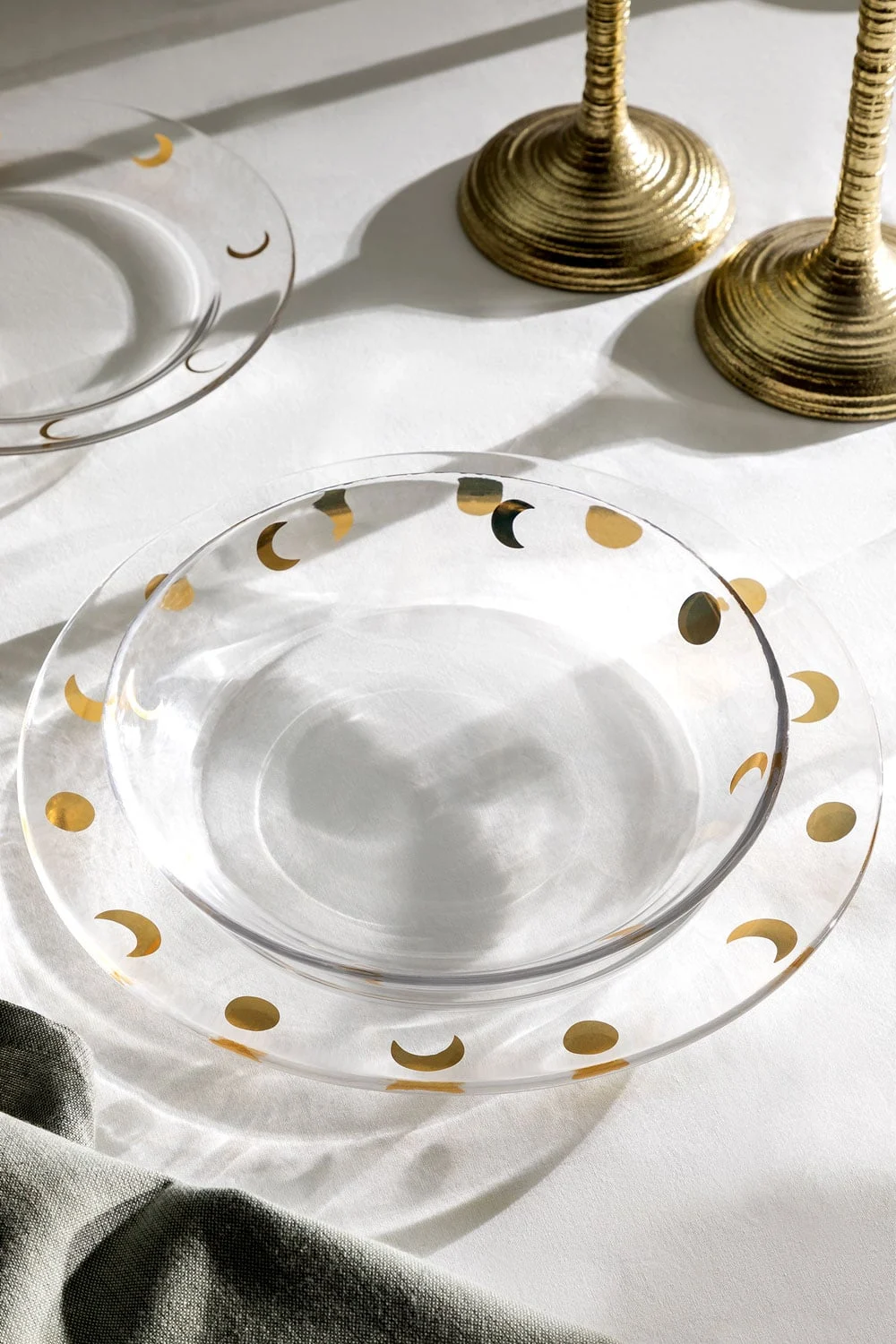 Pack mit 4 tiefen Tellern aus Glas Exton