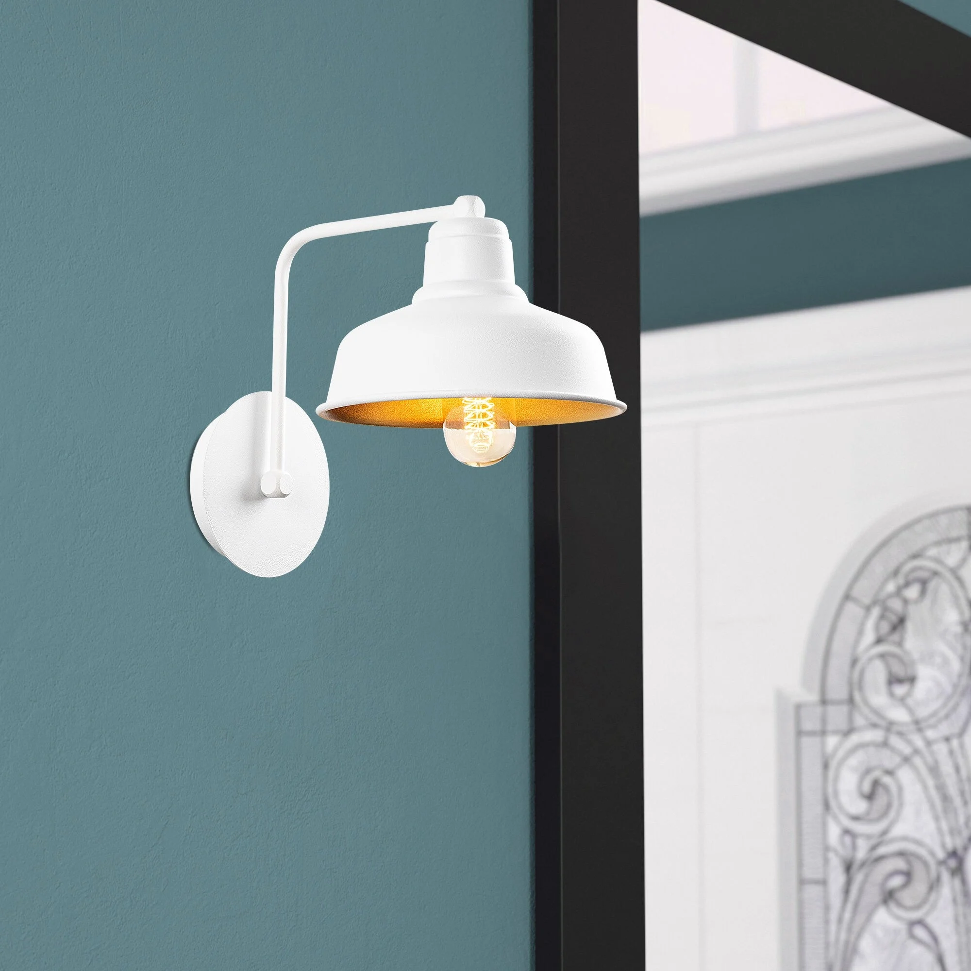 Wandlampe Weißmetall-Allüre