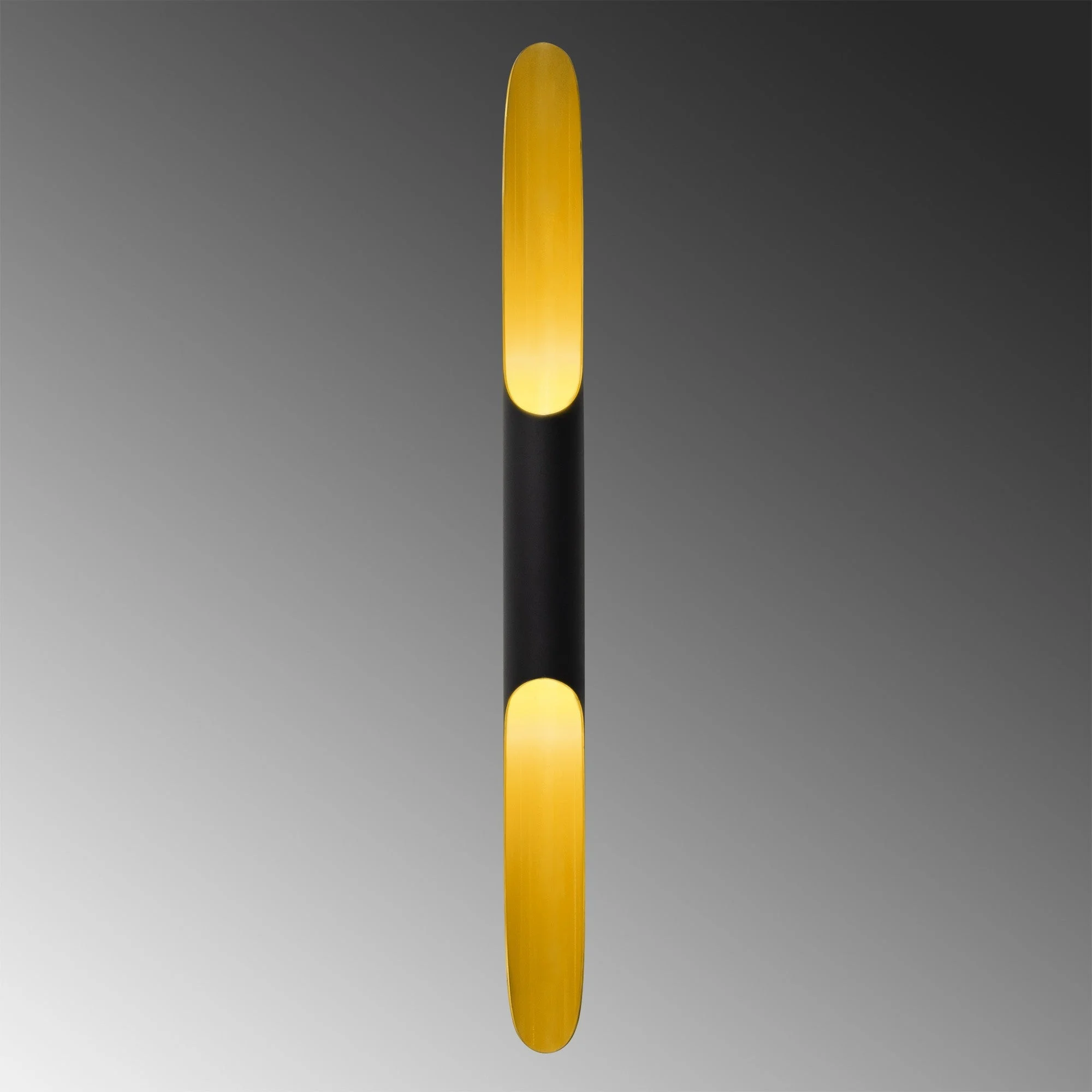 Wandlampe Lyra aus schwarzem Glas