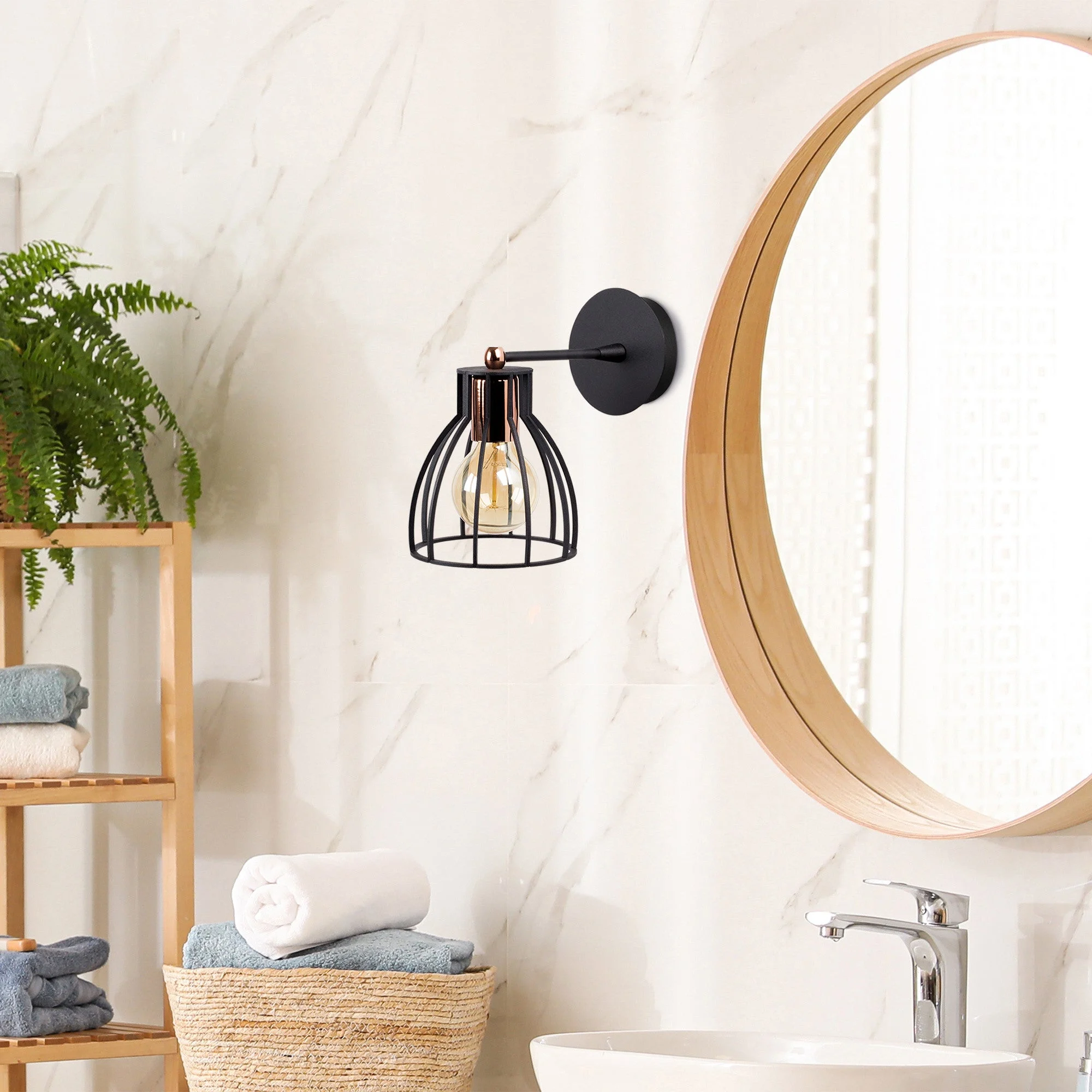Wandlampe Black Metal Delano