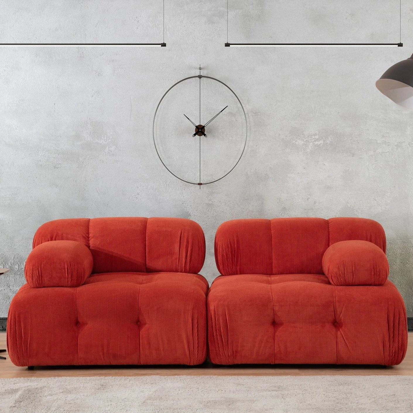 Modulares Sofa 2-Sitzer Doblo rot