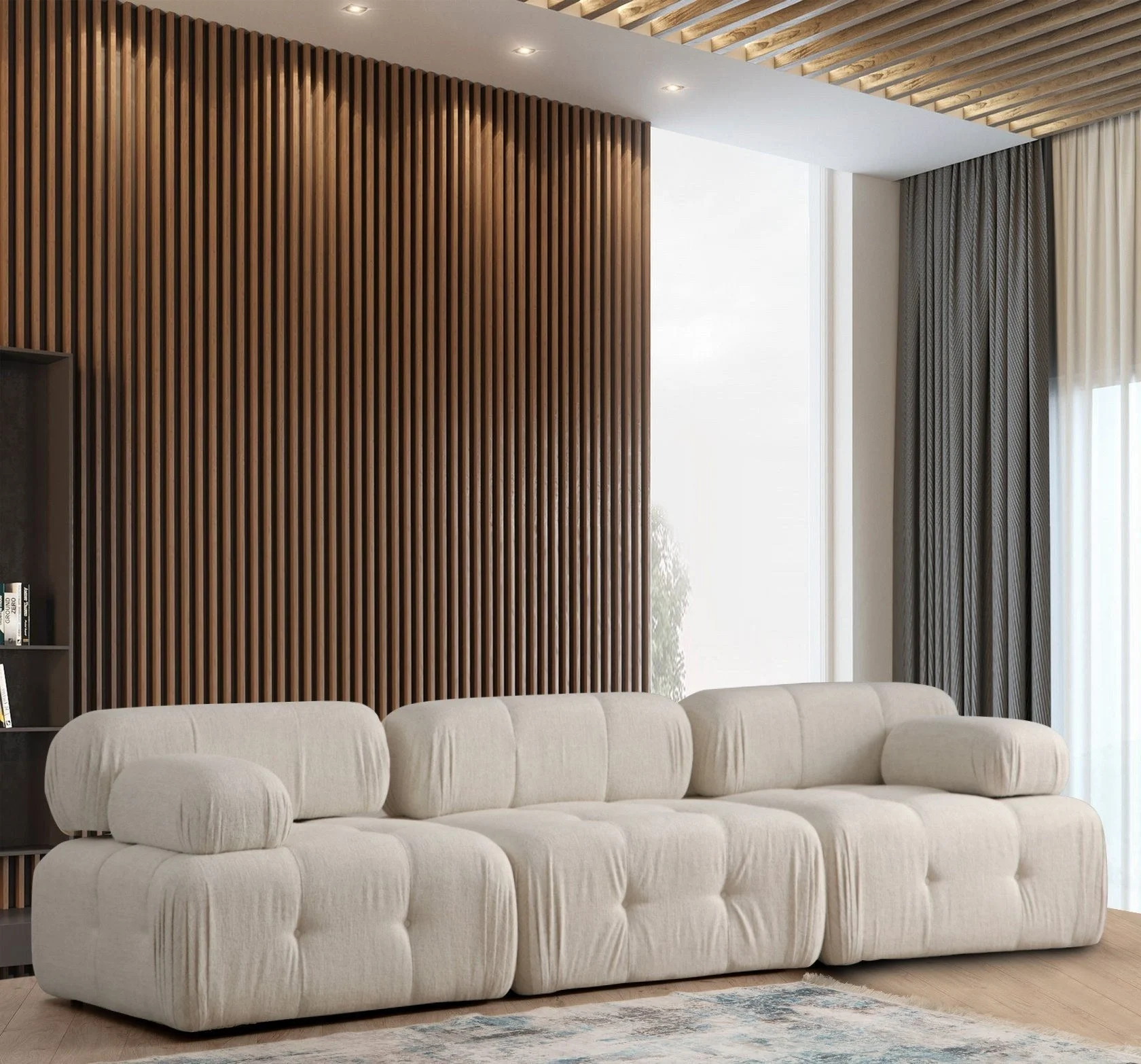 Modulares Sofa 3-Sitzer-Doblo-Creme