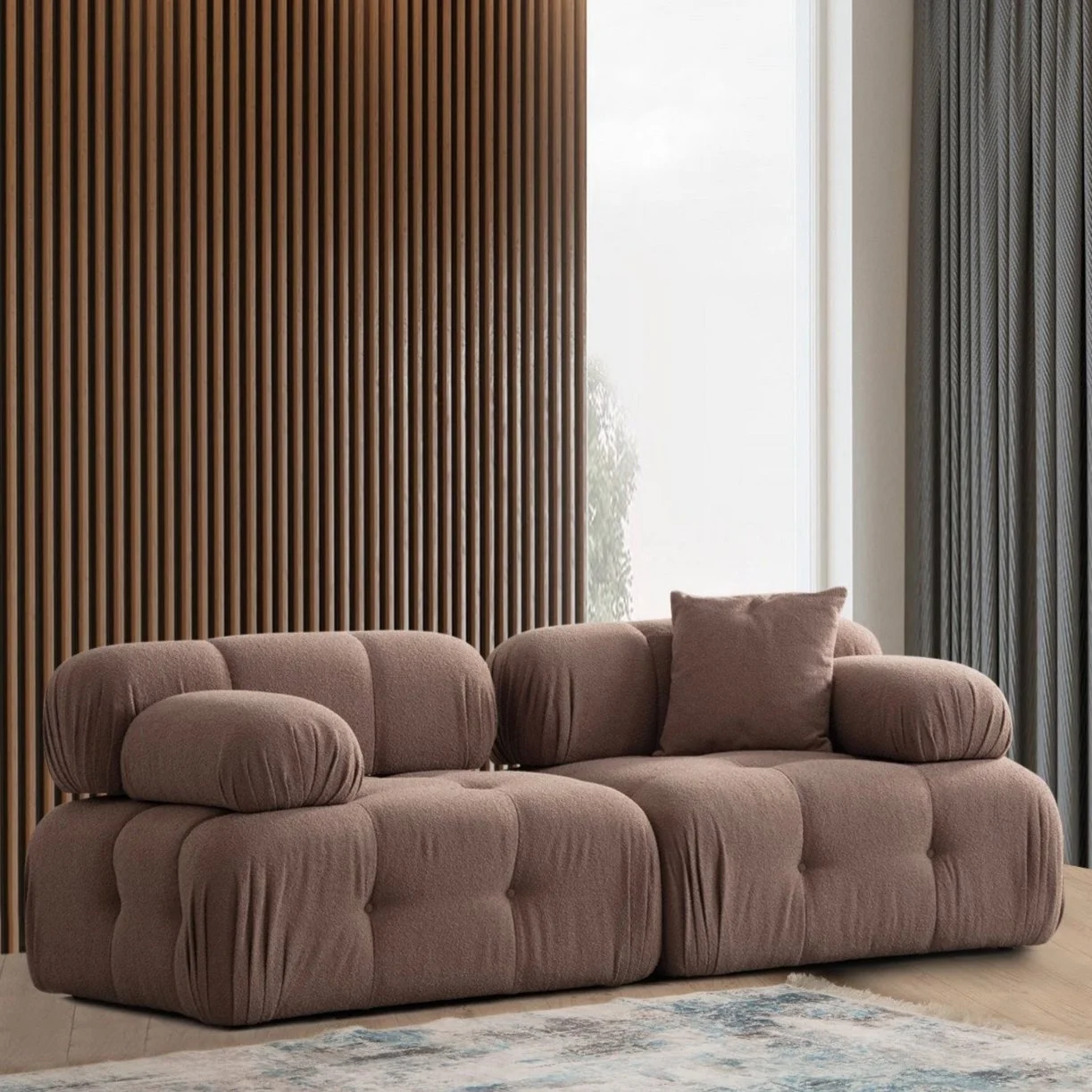 Modulares Sofa 2-Sitzer-Doblo-Cappuccino