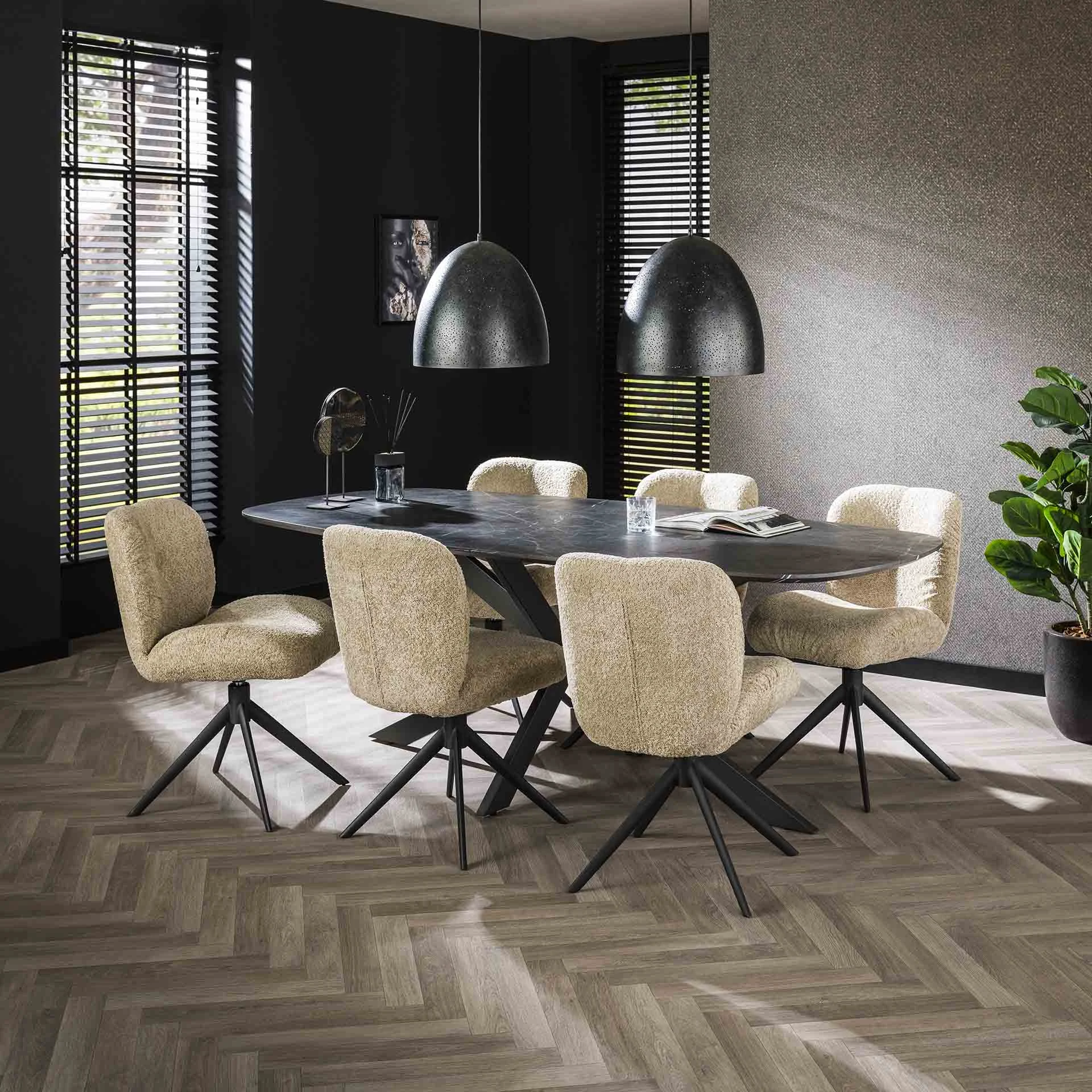 Mysha Danish Oval Melamin Esstisch 215x105 cm