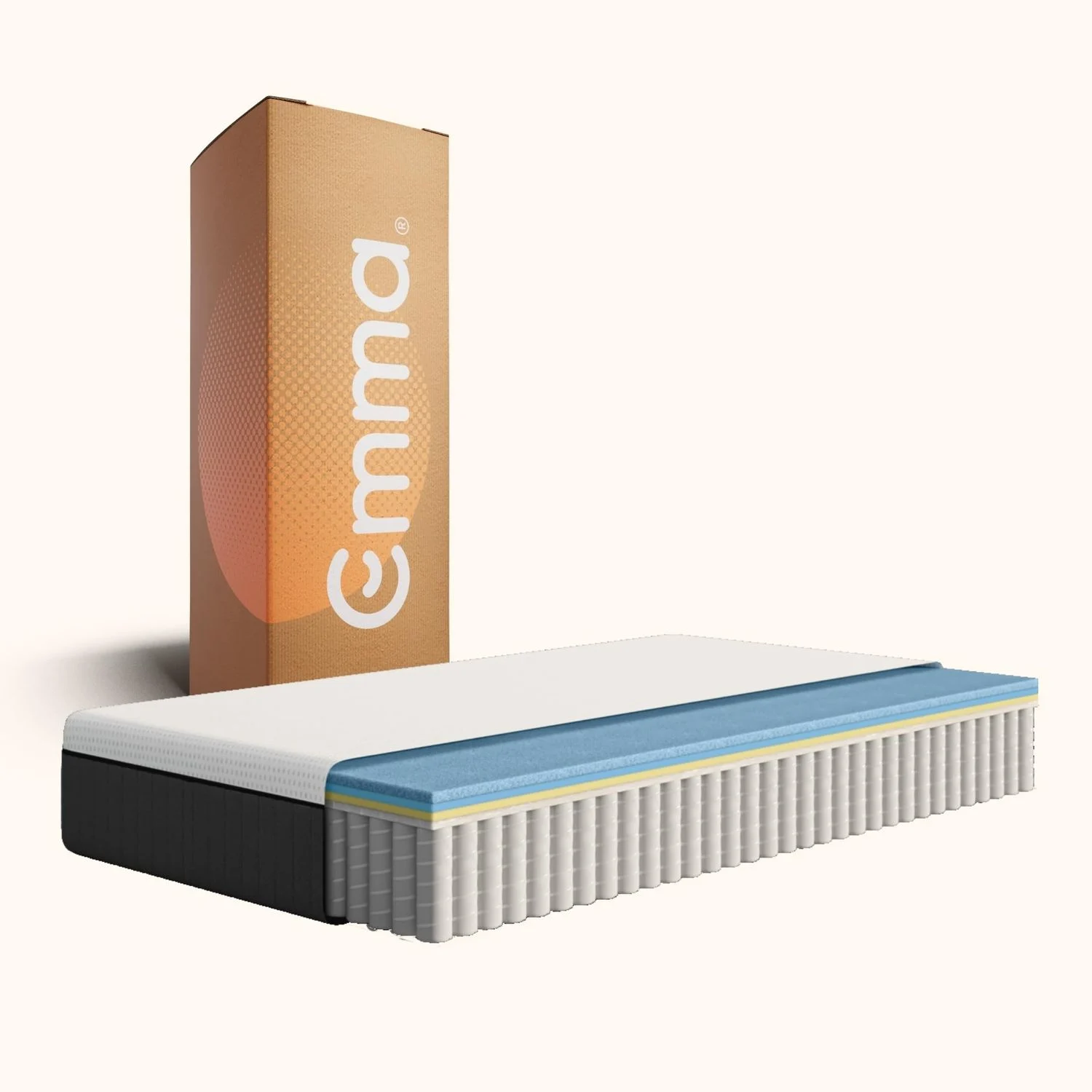 Emma Original Pro Matratze 90x200 cm – 27 cm Hybridmatratze mit 7-Zonen-Taschenfederkern, ThermoSync® Kühltechnologie & Waschbarer Matratzenbezug – atmungsaktive Komfortmatratze