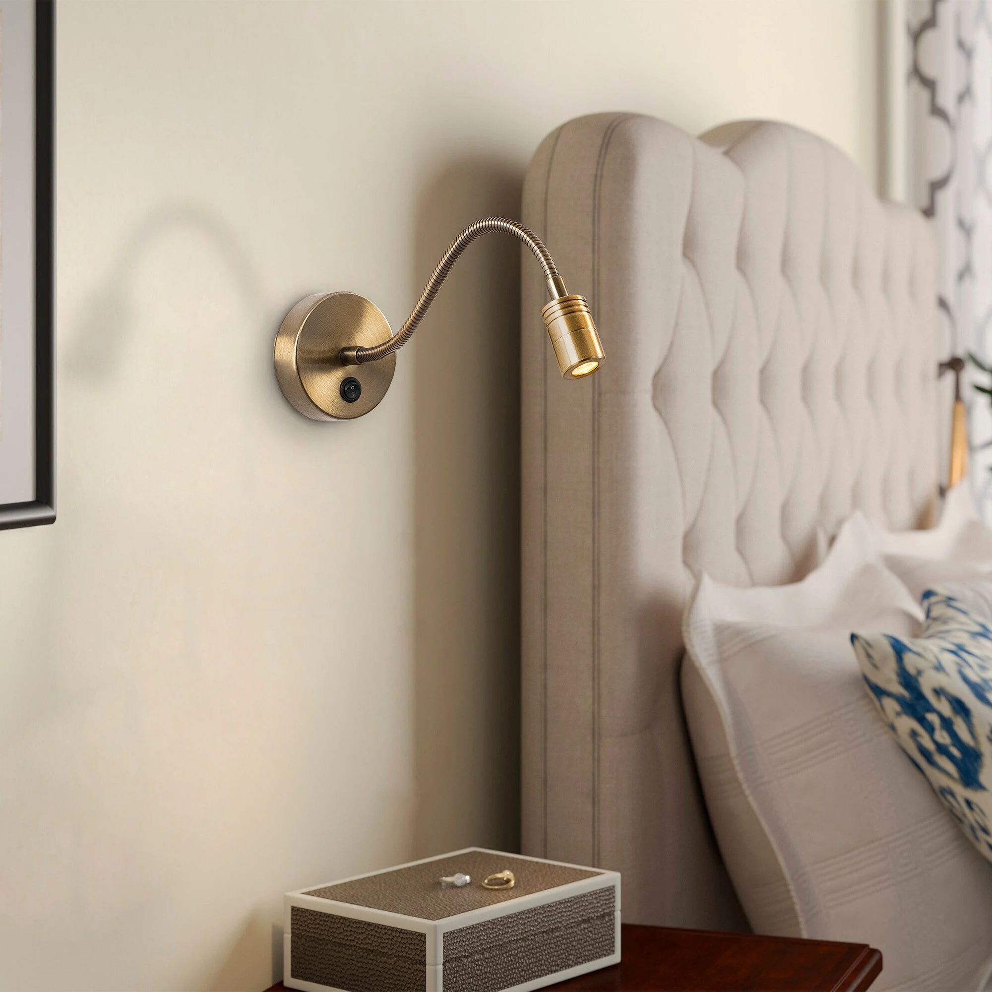 Wandlampe Bronzefarbenes Metall Veridia