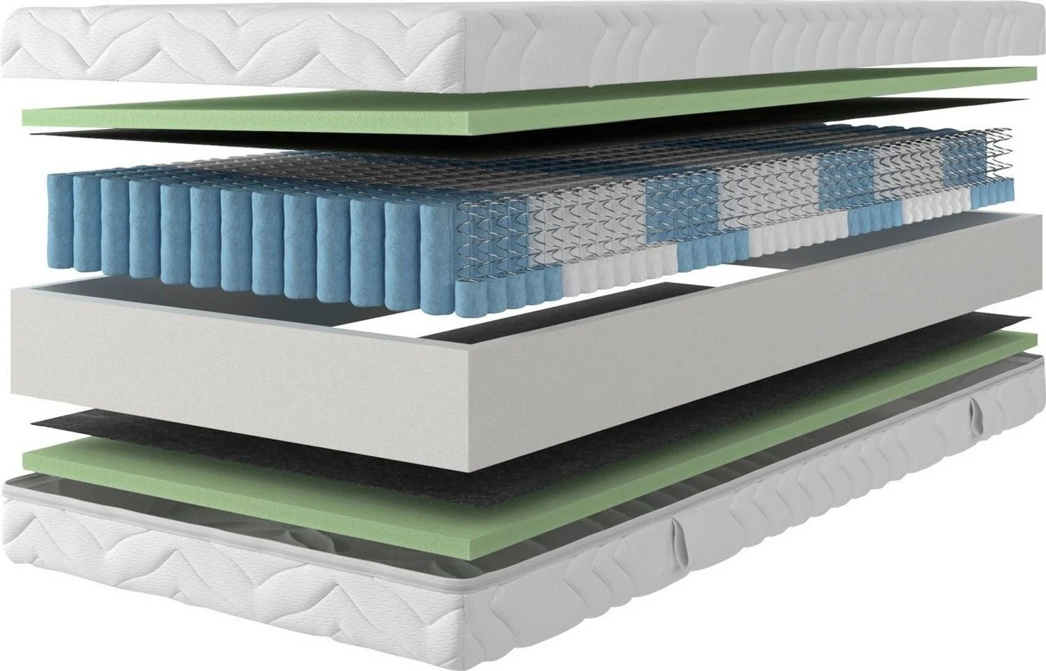 Taschenfederkernmatratze Sonet 24, 7 Zonen Matratze 90x200 cm, 140x200 cm & mehr, OTTO home, 24 cm hoch, Wendematratze H2/H3/H4, ergonomisch, 1000 Federn (bei 100x200 cm)