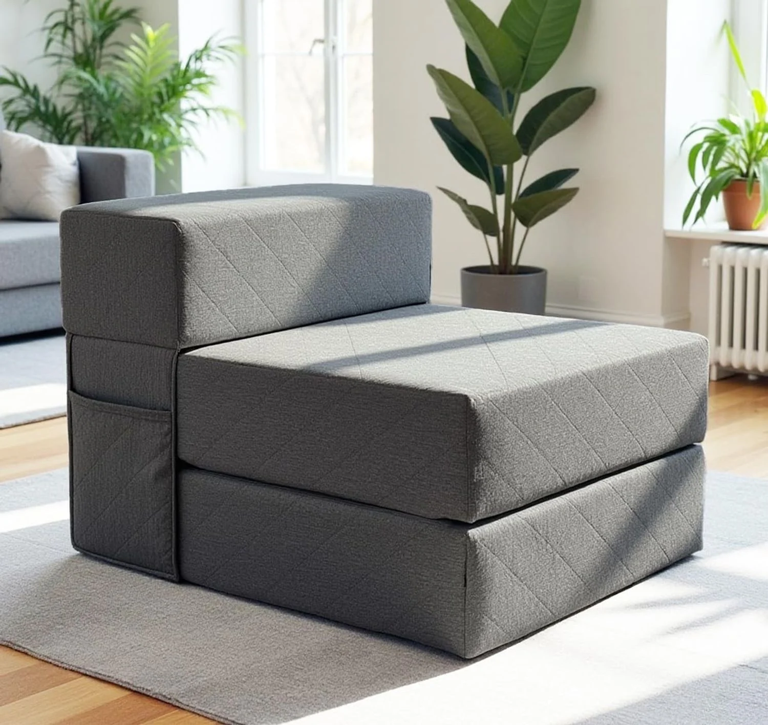 DYNMC you Gästebett 200cm Extra dick 20cm & bequem H3 - Schlafsessel mit Bettfunktion (Faltbare Schlafcouch & Gästematratze) Klappbares Sofa Bett - Standard Klappmatratze