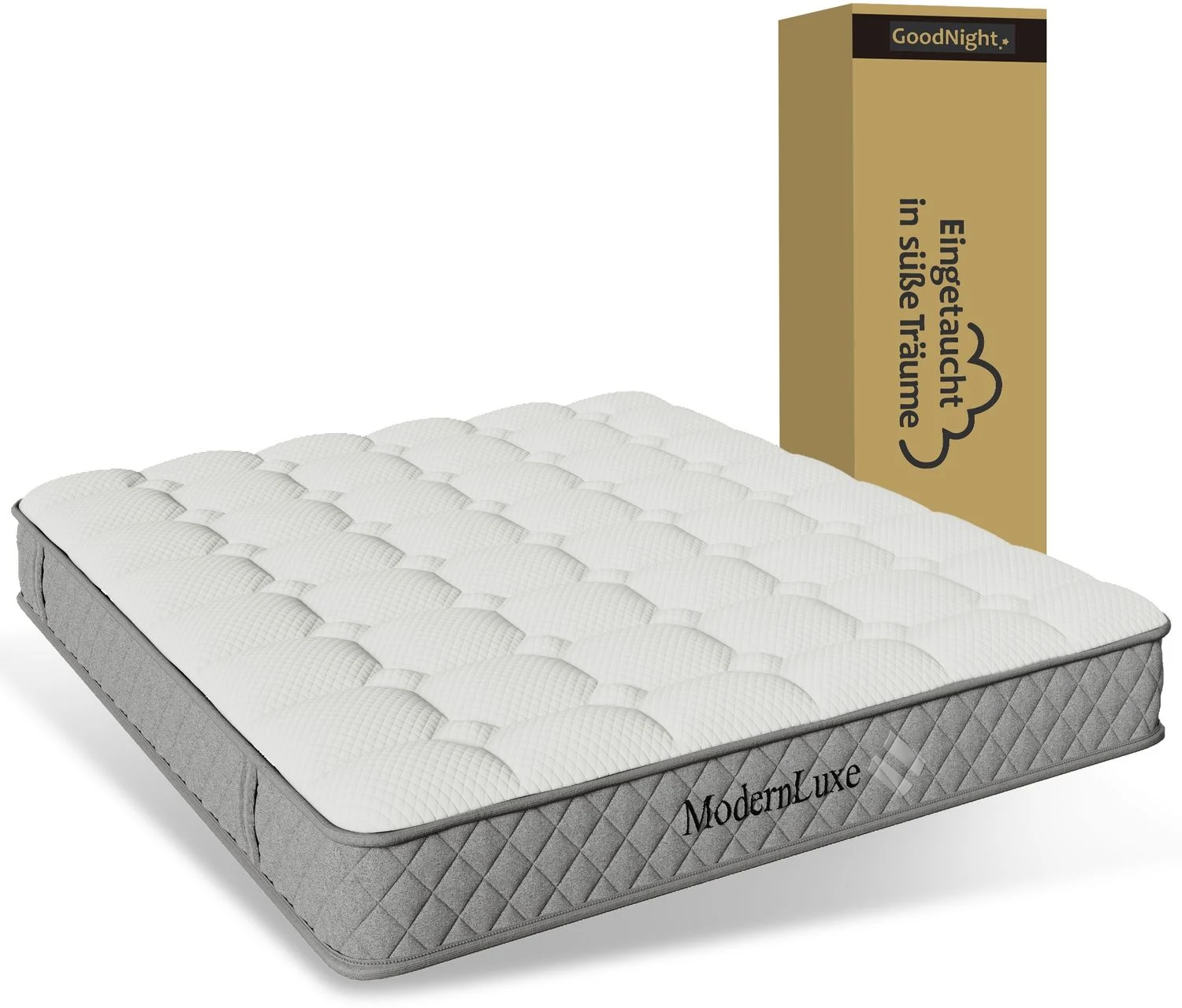 Merax Orthopädische Kaltschaummatratze 140x200 cm, Mattress mit 7-Zonen-Taschenfederkern, Härtegrad H3 (mittelfest) – OEKO-TEX® zertifiziert, 20 cm Höhe, 4 Griffe + Vakuumverpackt