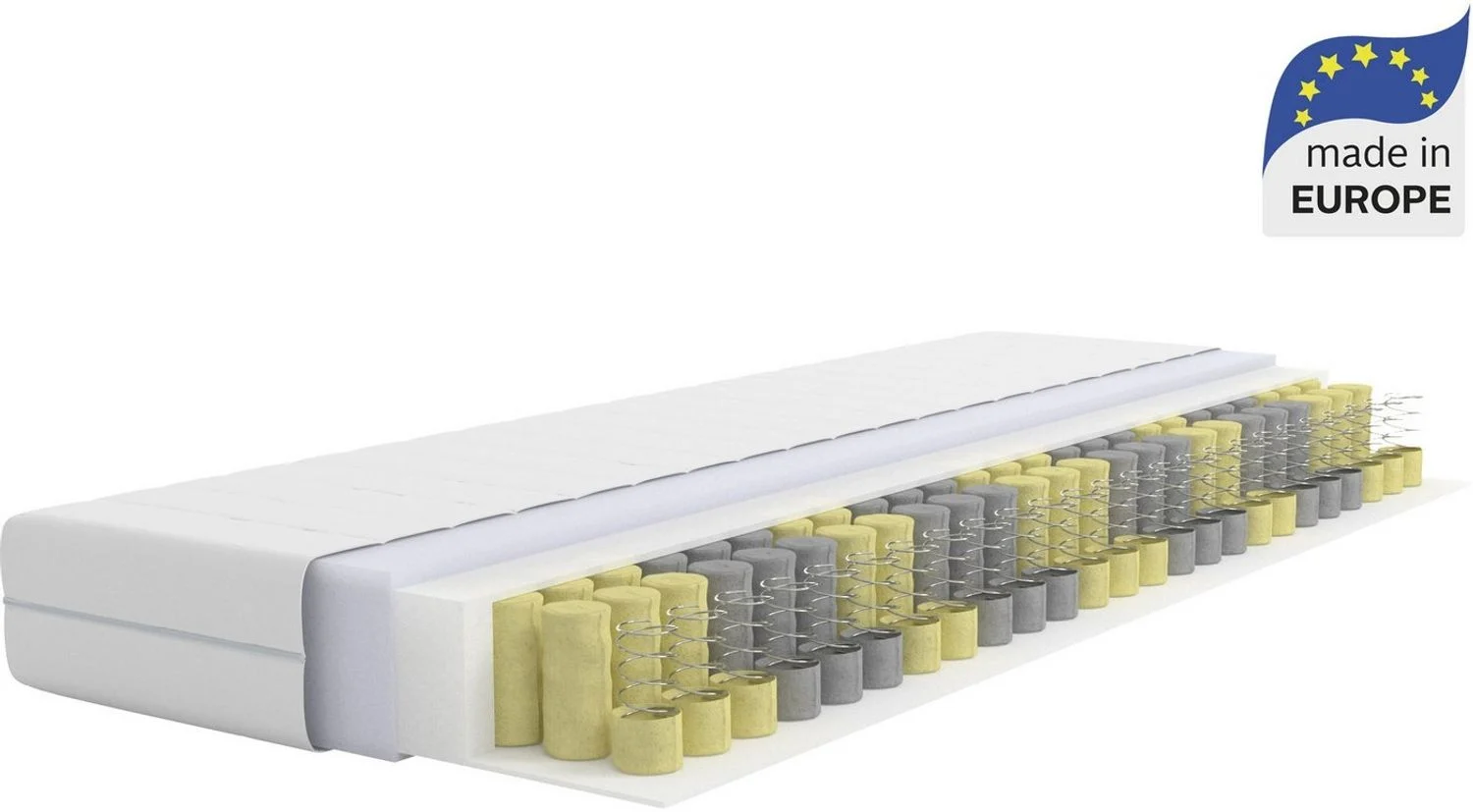 Taschenfederkernmatratze NEUHEIT: Tinden 22, 7 Zonen Matratze 90x200 cm, 140x200 cm & mehr, OTTO home, 22 cm hoch, Wendematratze H2/H3/H4, ergonomisch, 500 Federn (bei 100x200 cm)
