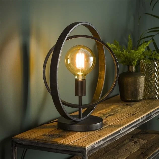 Industrial Table Lamp Otan Round Metal 1-light