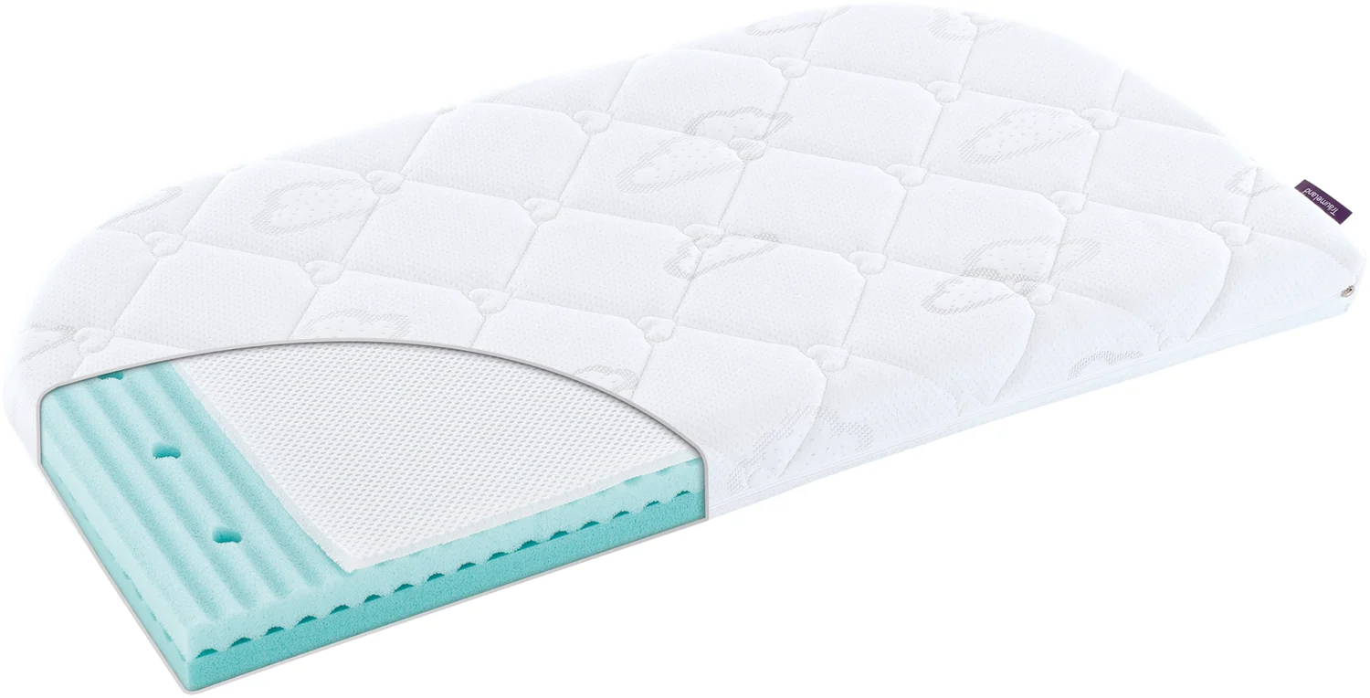 BEISTELLBETT AIR klein 42 x 80 x 7 cm, 2 abgerundete Ecken