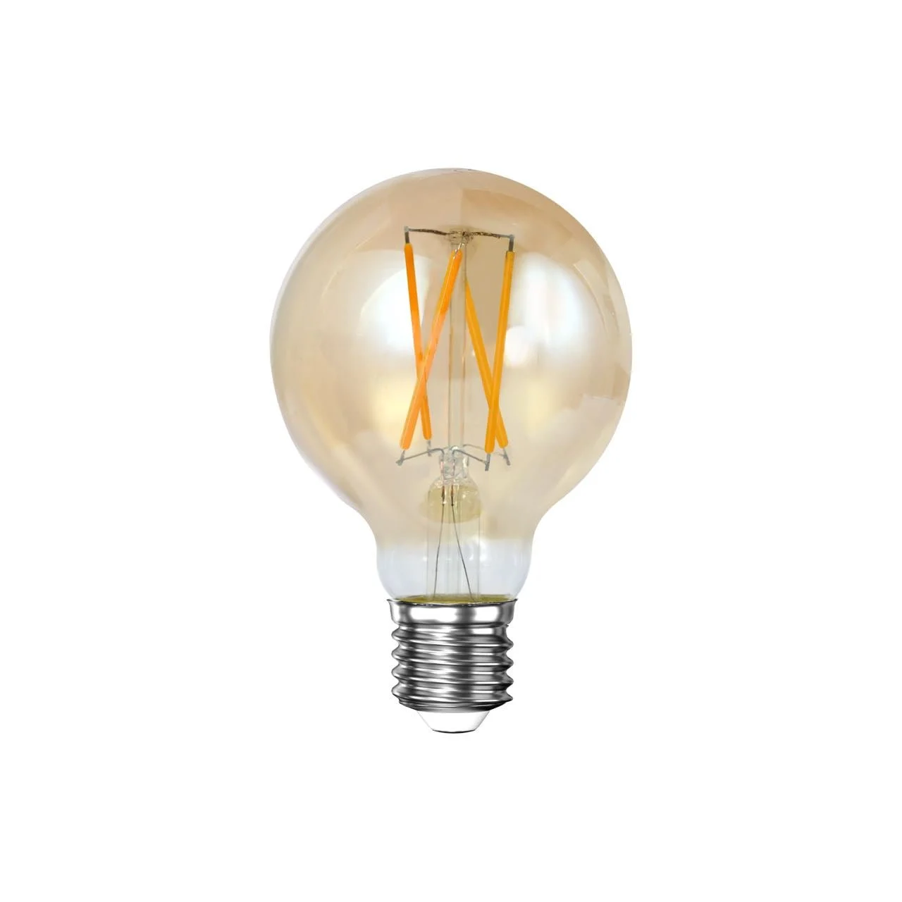 Lichtquelle: LED-Filamentkugel Ø7, bernsteinfarbenes Glas