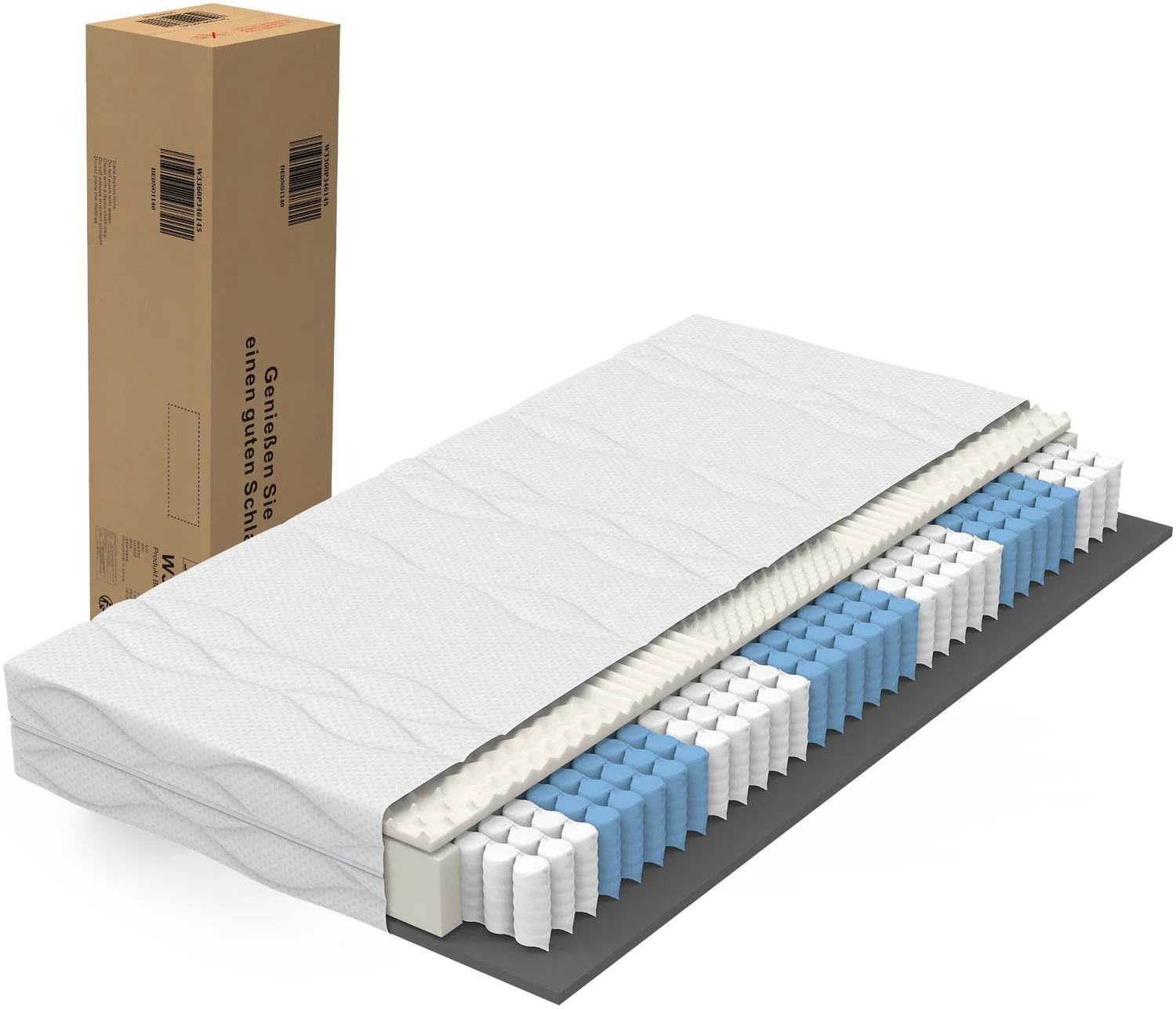 Matratze Taschenfederkernmatratze, Härtegrad H3 Öko-Tex zertifiziert ergonomische 7-Zonen Höhe 20 cm, Taschenfederkern, 90 x 200 cm