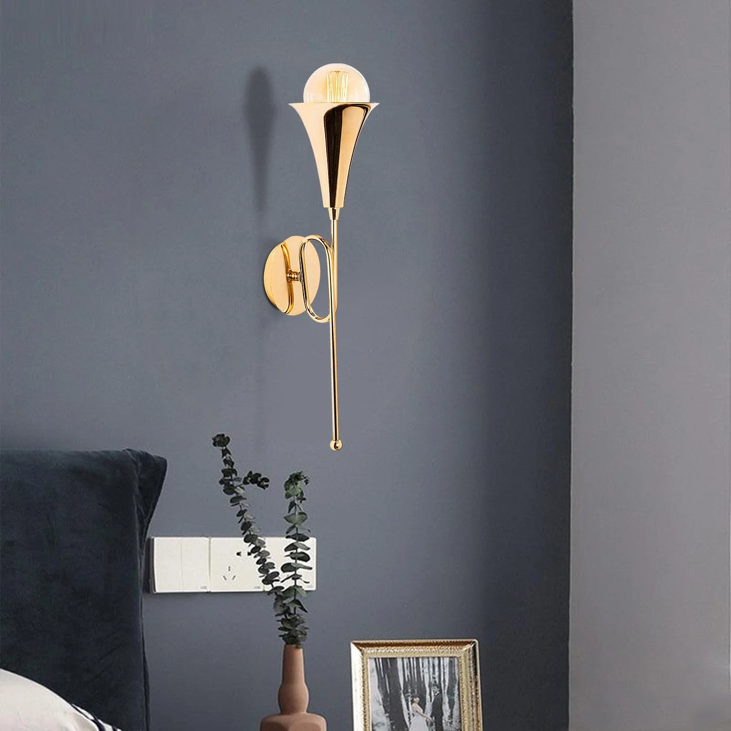 Wandlampe Goldmetall-Chaos