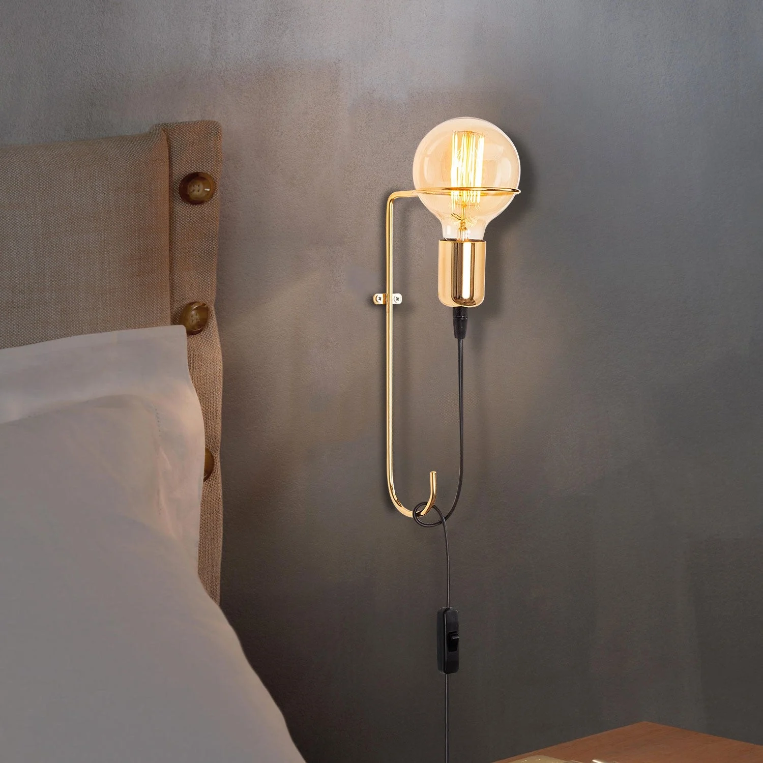 Wandlampe Goldmetall Ashburn