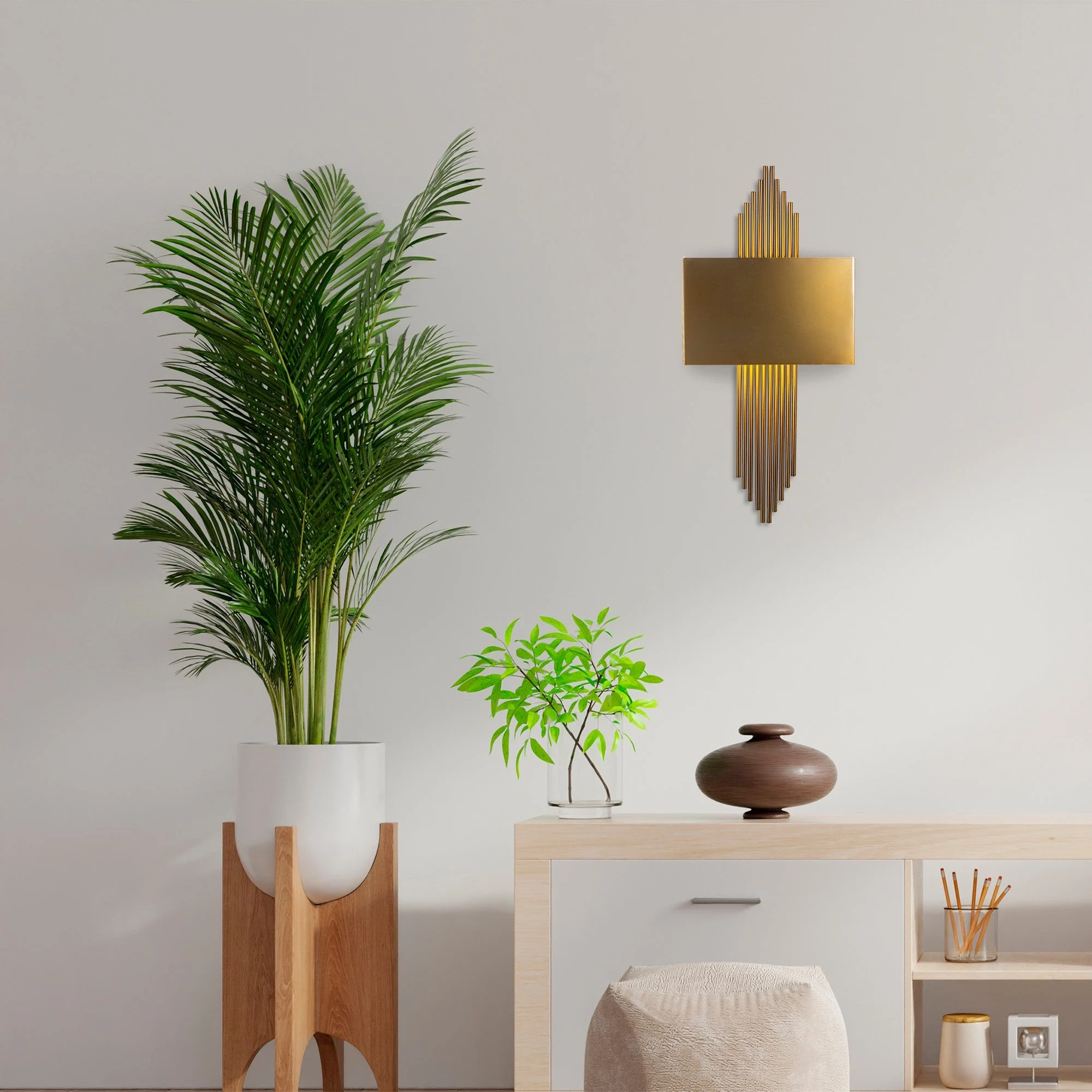 Wandlampe Bronzefarbene Metallanden