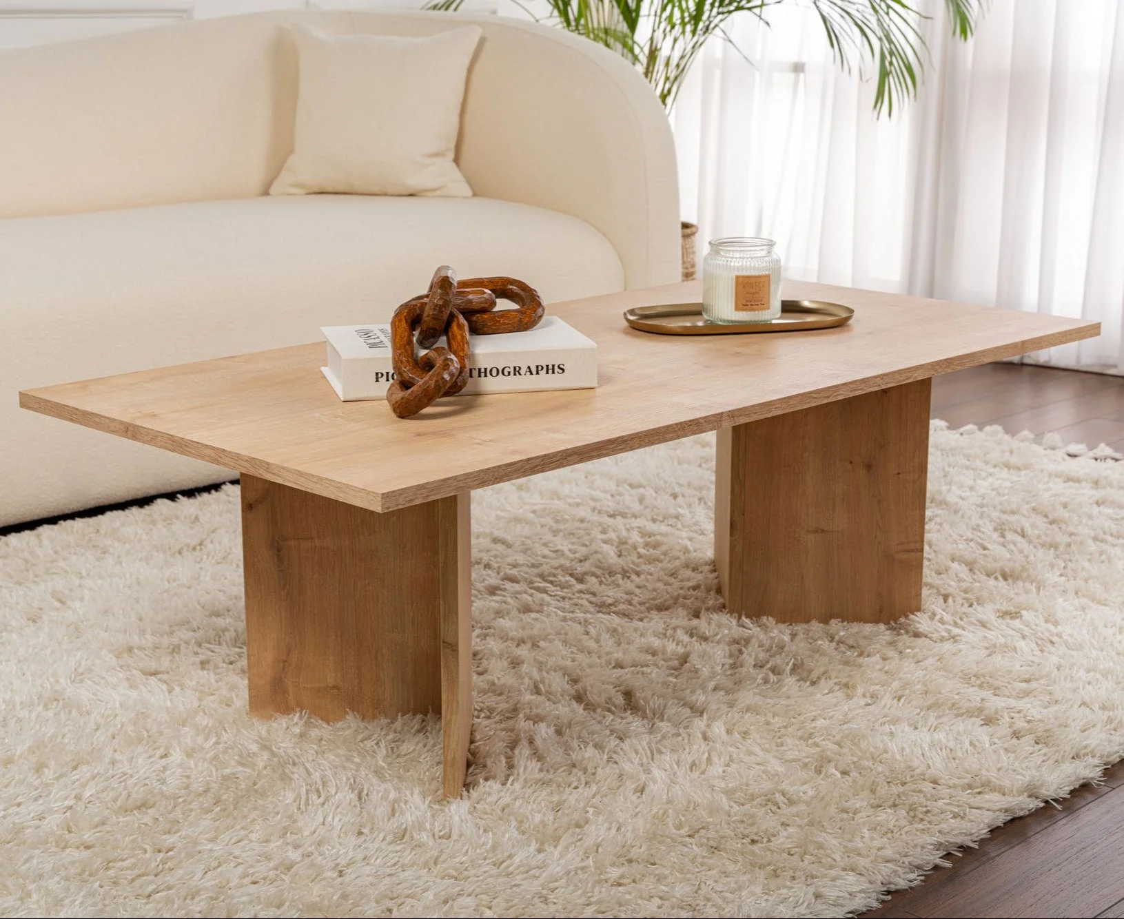 Rechteckig Couchtisch Siban Saphir-Eichen-Optik – 119 x 60 cm
