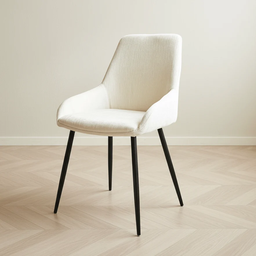 Esszimmerstuhl Elle Cream Fabric – Ohne Armlehne