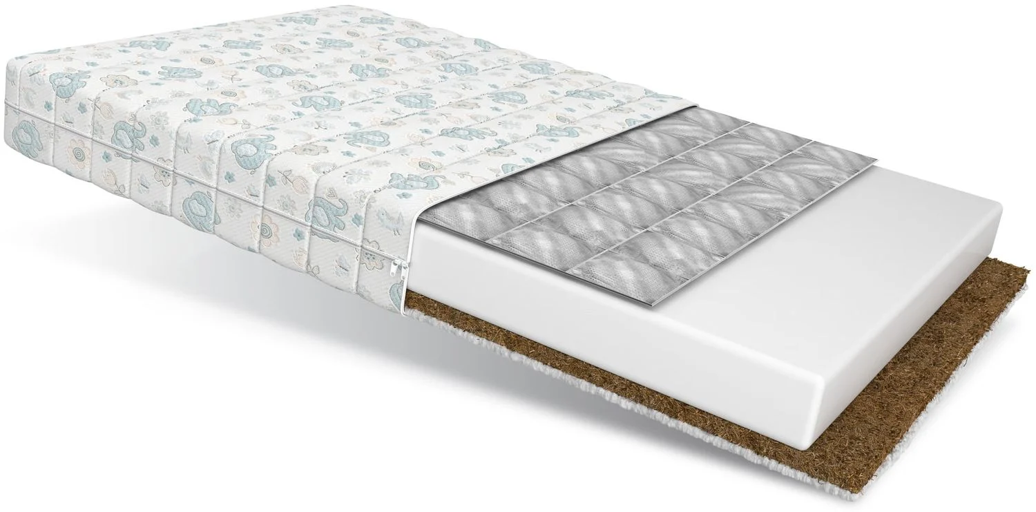 Matratze 60x120 Kaltschaum MIKI Dumbo H2 H3 9 cm Babymatratze Schaum Kokos Buchweizen