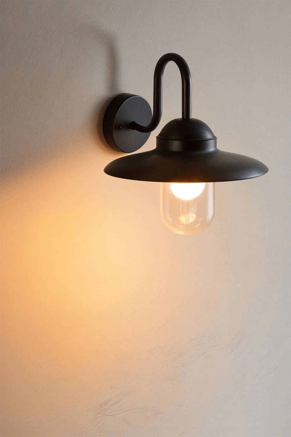 Außenwandleuchte Quelar aus Aluminium und Glas