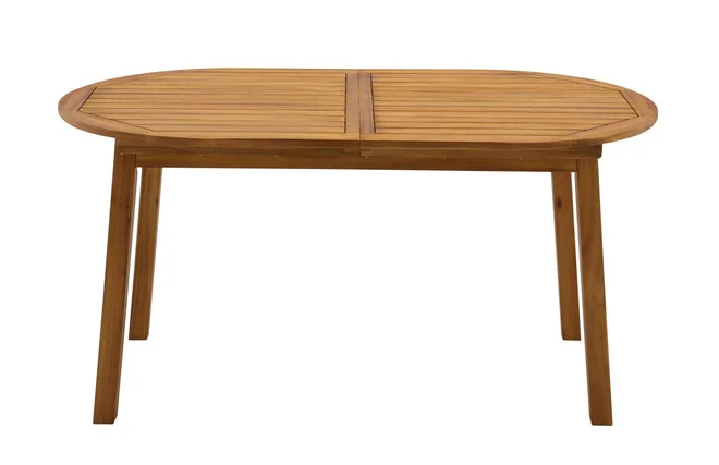 Ausziehbarer Gartentisch mit integrierter Verlängerung aus Massivholz B160-210 cm MAYEL