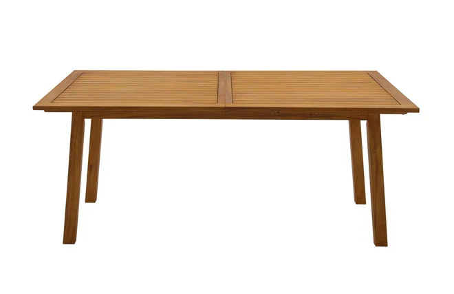 Ausziehbarer Gartentisch mit integrierter Verlängerung aus Massivholz B180-240 cm MAYEL