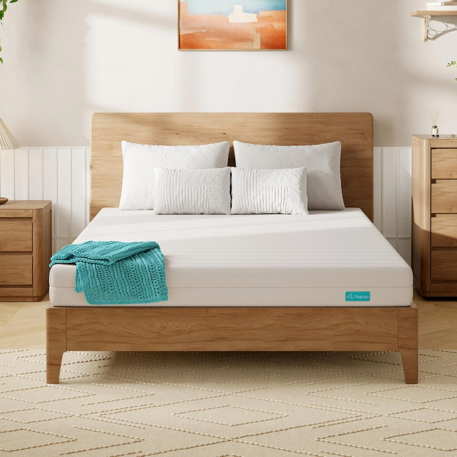 NAPSIE Matratze 120x200 Mittelfest 12cm - Ergonomische 7-Zonen Hochwertige Kaltschaummatratze mit waschbarem Bezug, Atmungsaktiv Schaumstoffmatratze Rollmatratze, Öko-Tex Zertifiziert