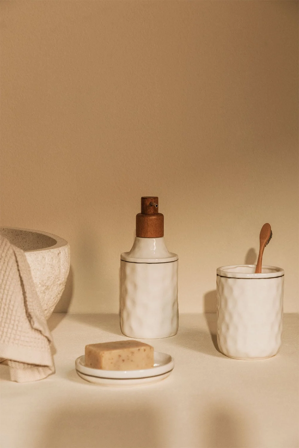 Arauzo Badezimmer-Set aus Steingut