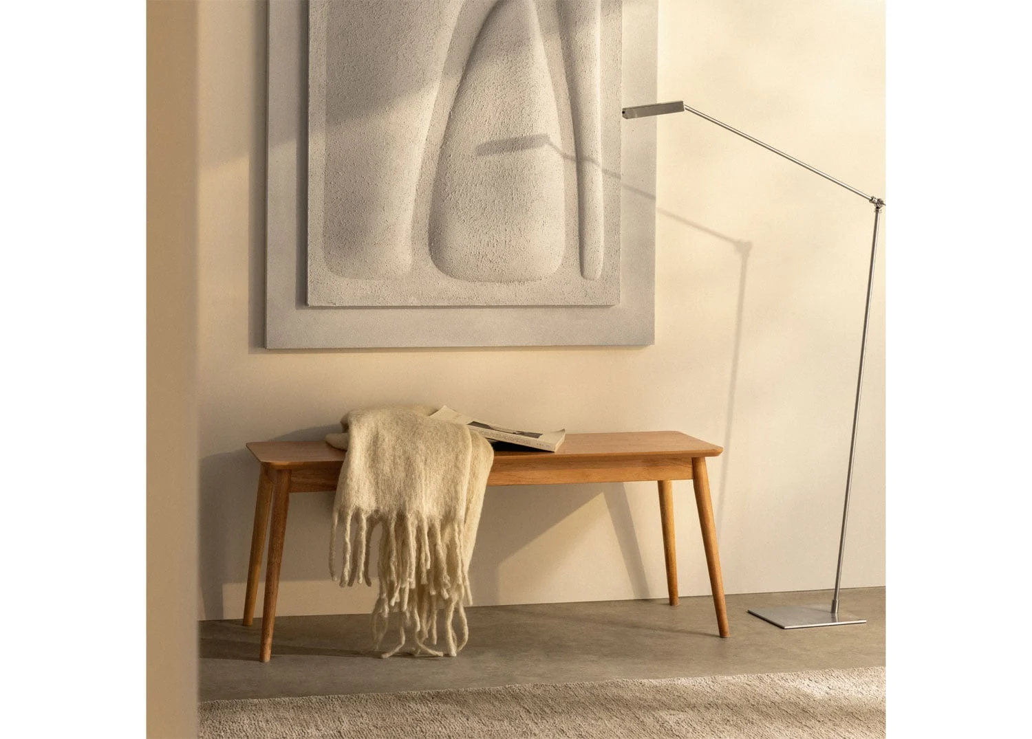 Bank 110 cm aus Holz und MDF Betta