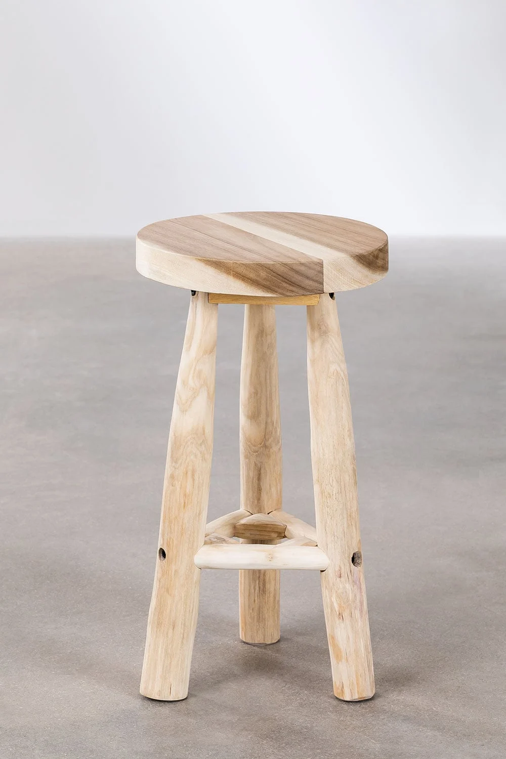 Hoher Holzhocker (65 cm) Narel