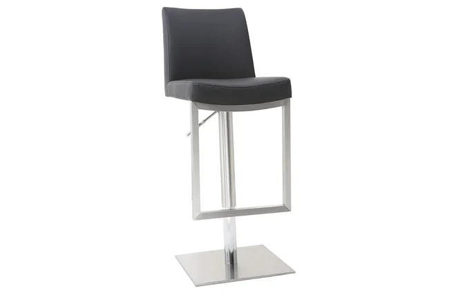 Barhocker zeitgenössisches Design - Metall und PU Schwarz - KYLE