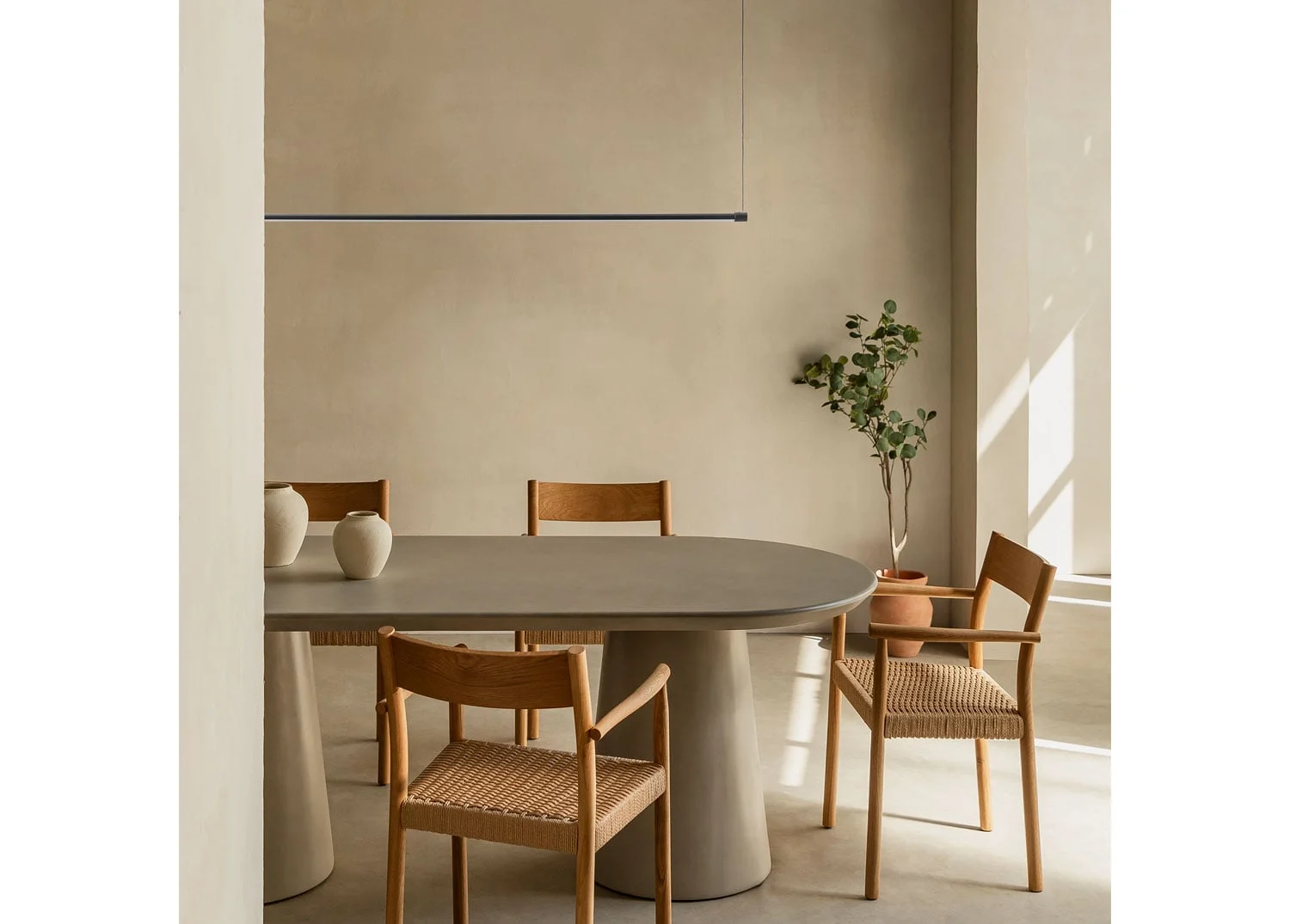 LED 120 cm lineare Pendelleuchte aus Metall Bergene