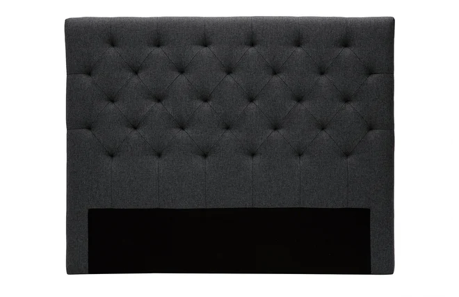 Bettkopfteil, dunkelgrauer Stoff, 140 cm ENGUERRAND