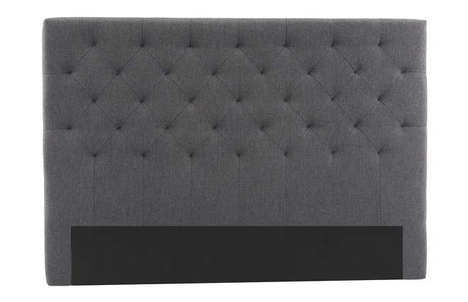 Bettkopfteil, dunkelgrauer Stoff, 160 cm ENGUERRAND