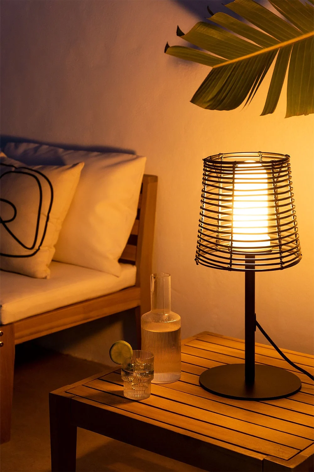 Tischlampe für den Außenbereich aus Polyethylen Bissel