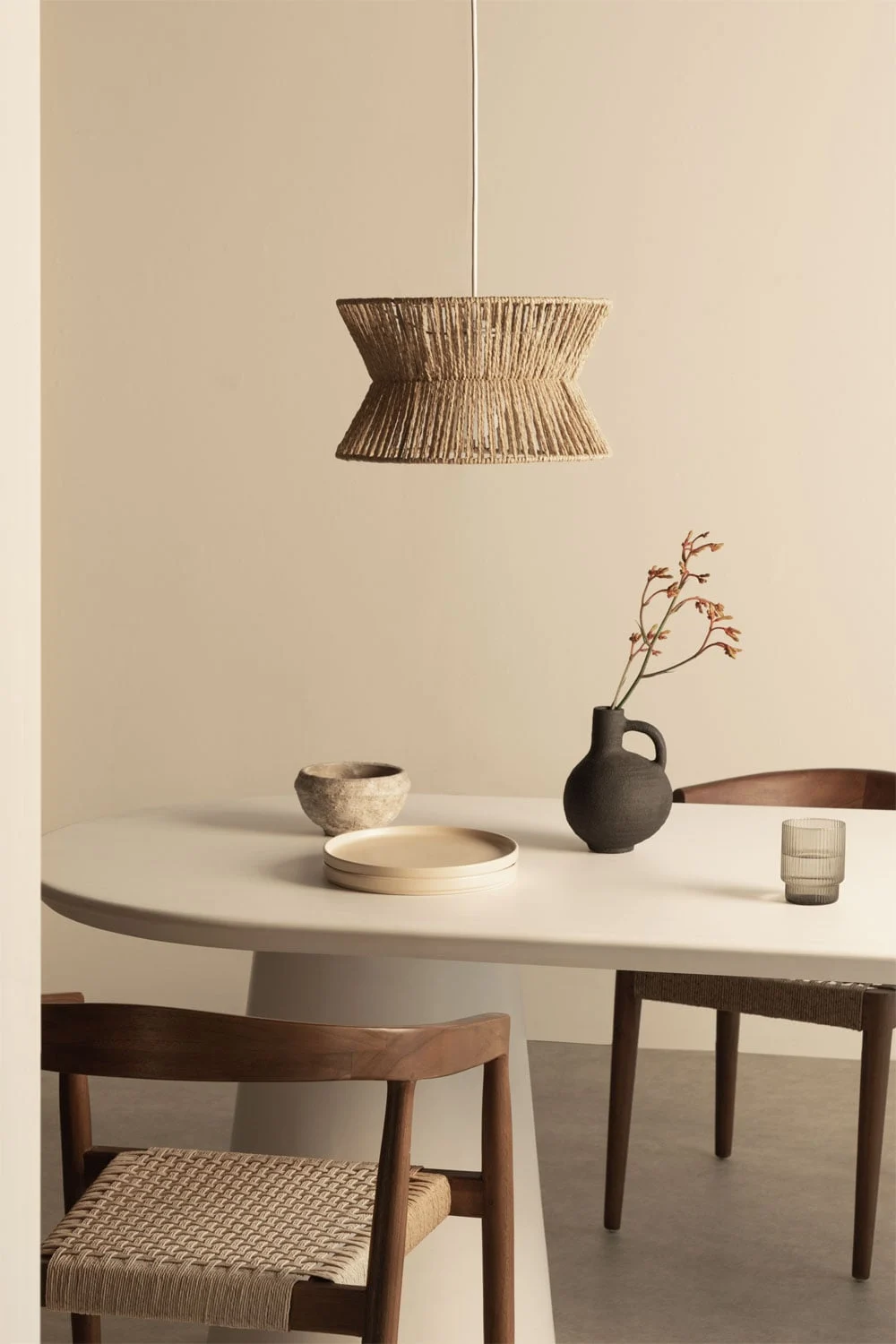 Hängende Deckenlampe aus geflochtenem Papier Bonny