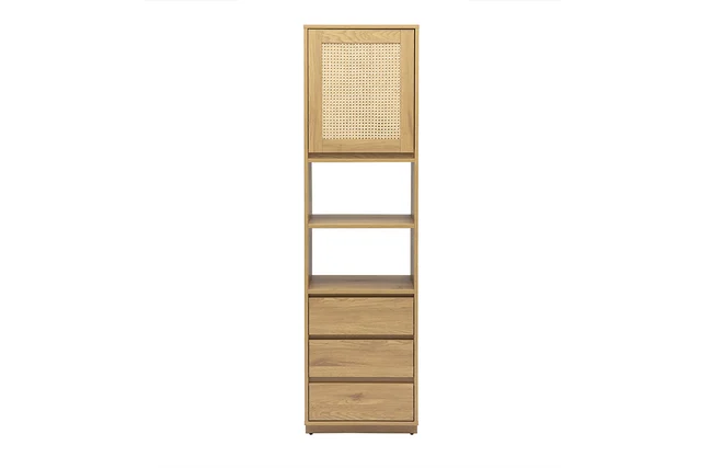 Bücherregal mit Ablagen in heller Eichenholzoptik L50 cm SEVILLE